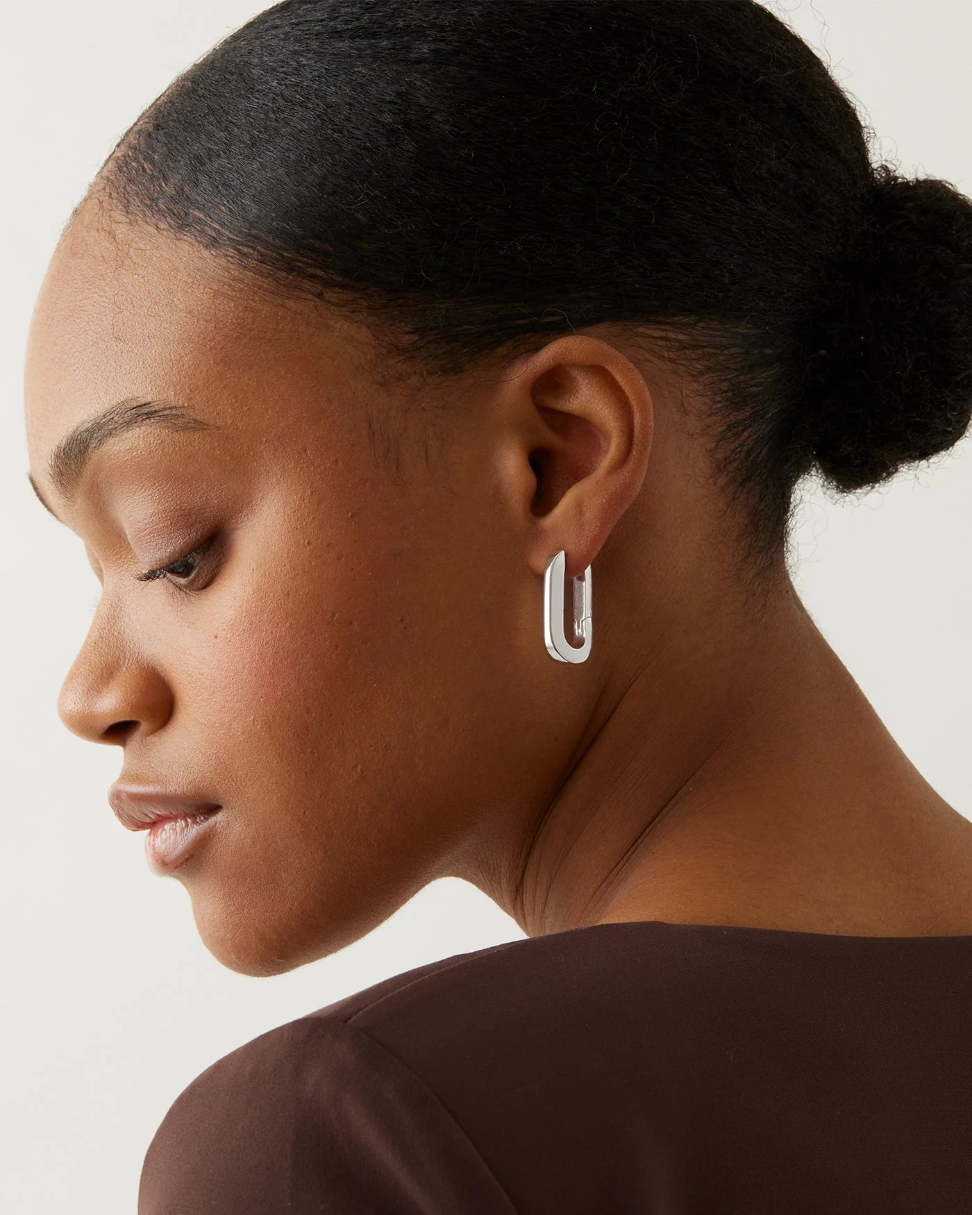 U-Link Earring - Platinum