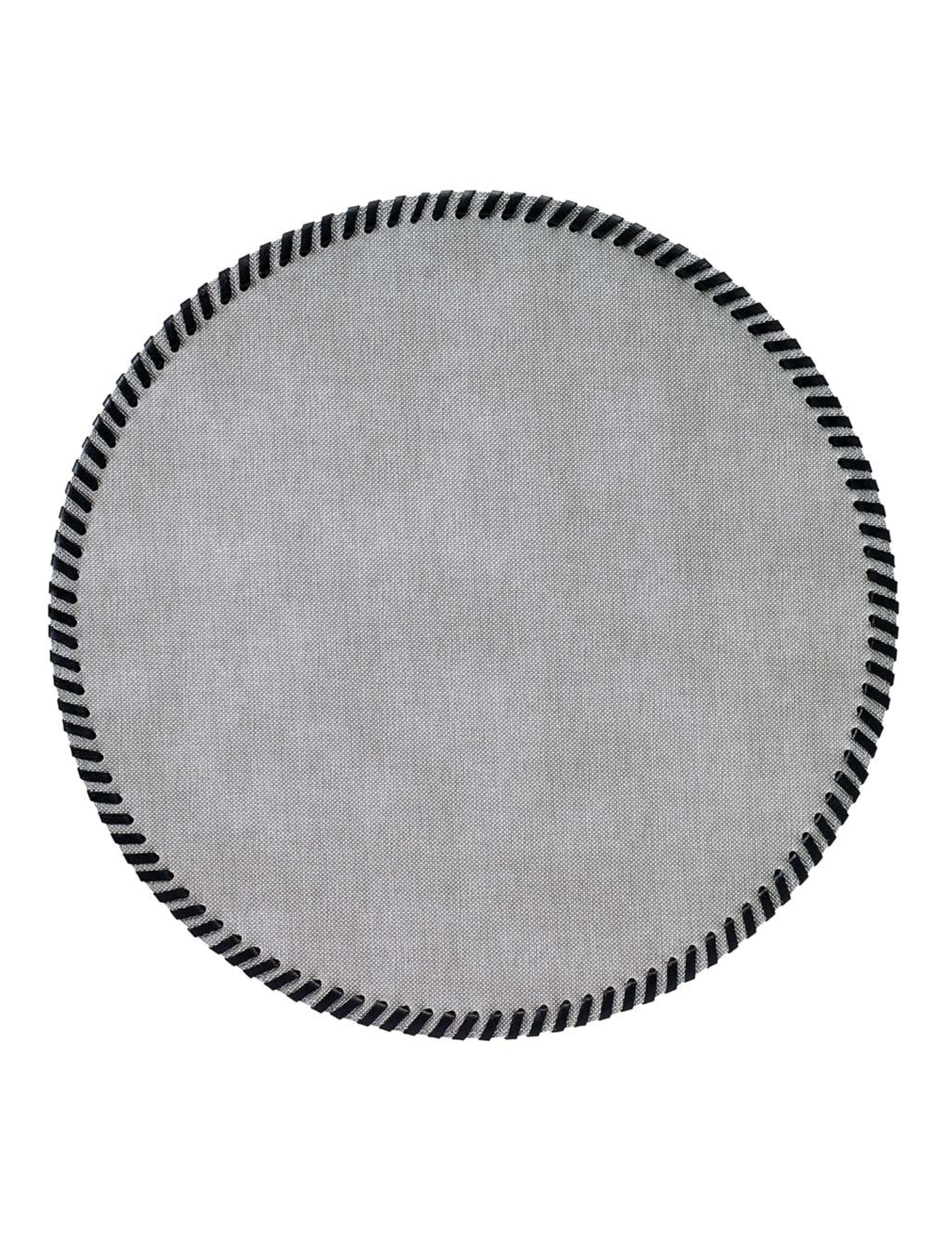 Wipstitch Round Placemat Set of 4 - Gray
