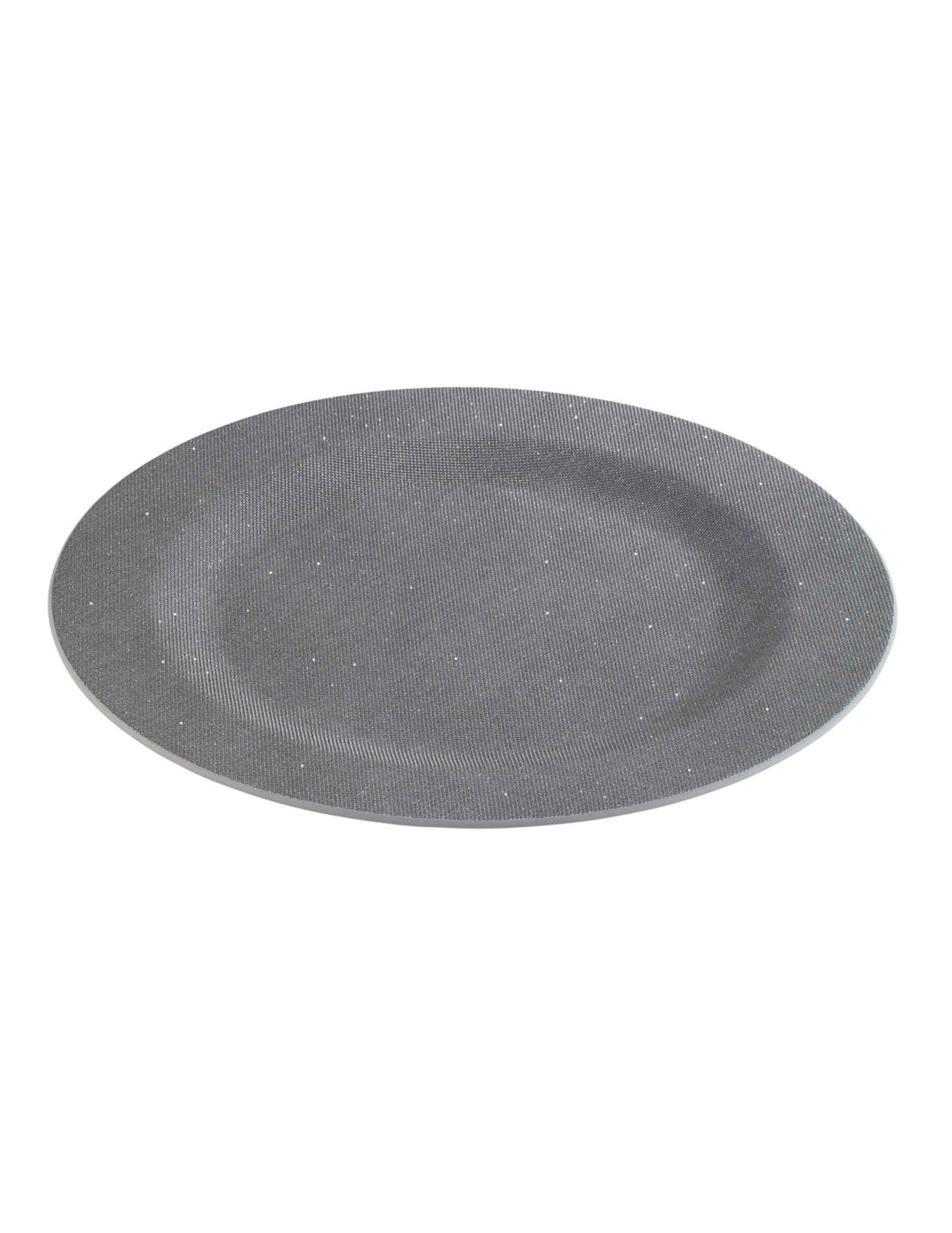 Gem Charger Plate Set of 4 - Silver
