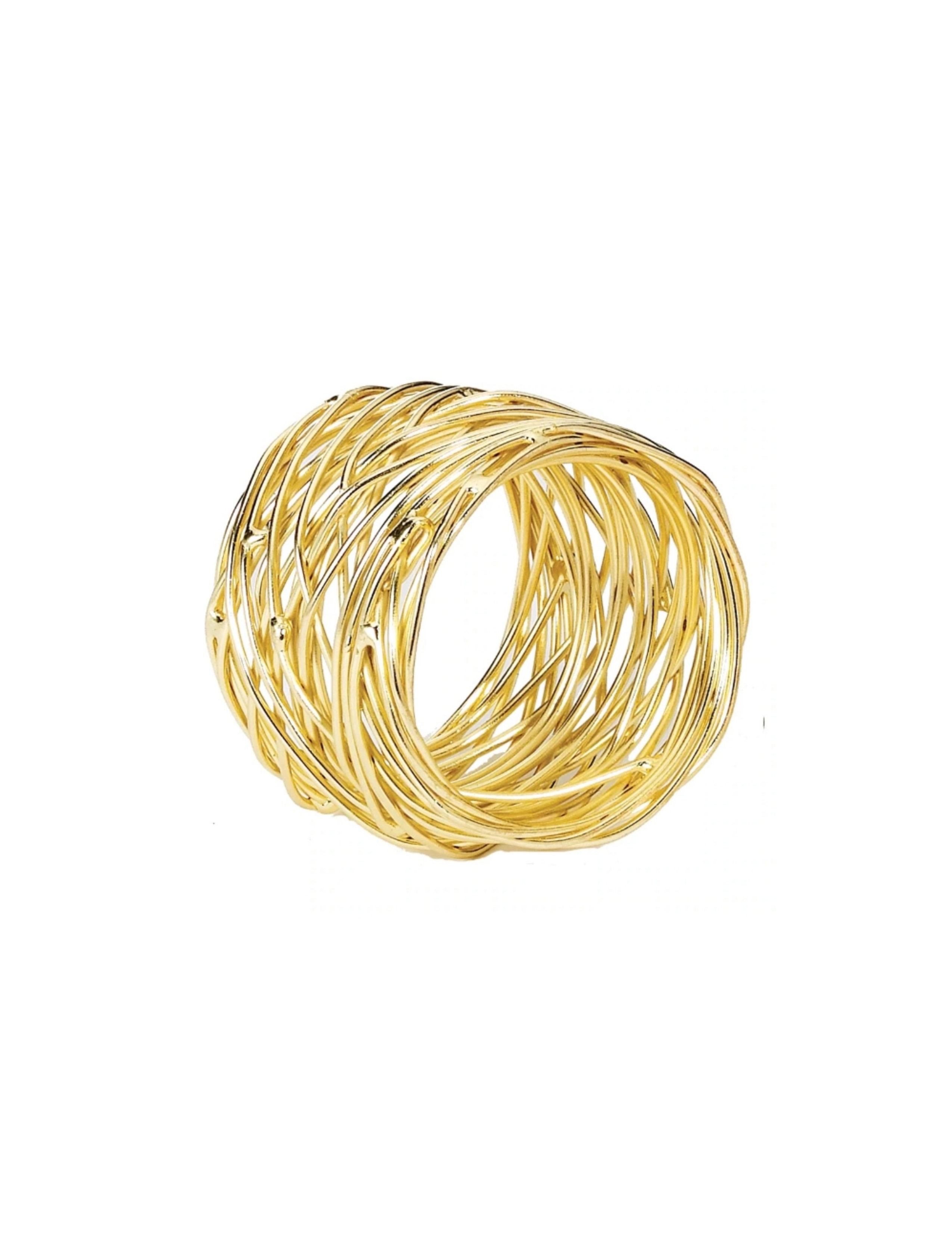 Tara Napkin Ring Set/4 - Gold