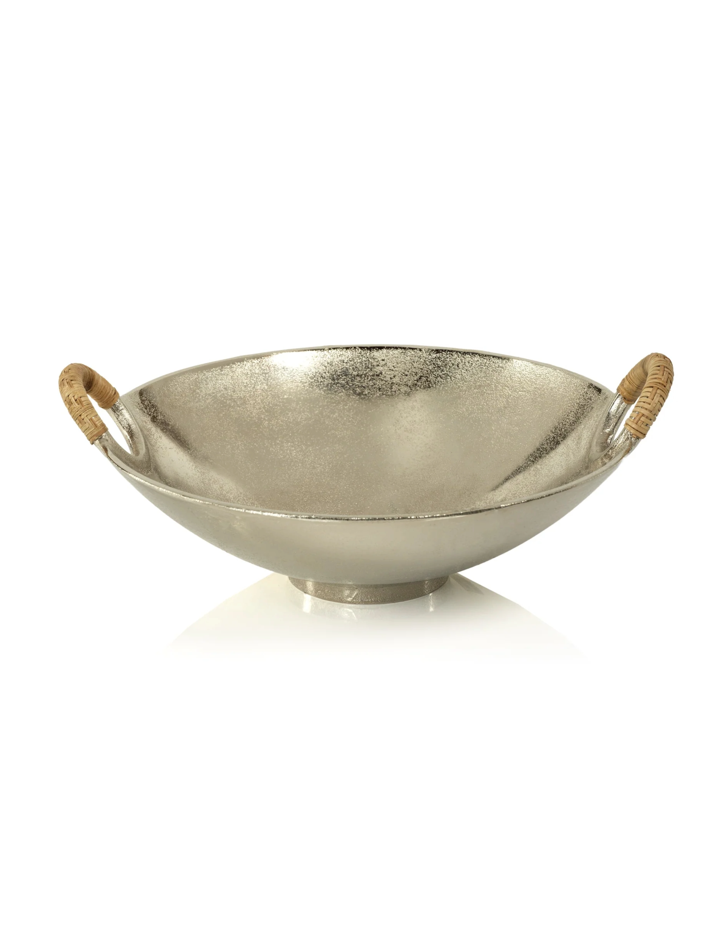 Mendocino Aluminum Bowl with Rattan Wrapped Handles