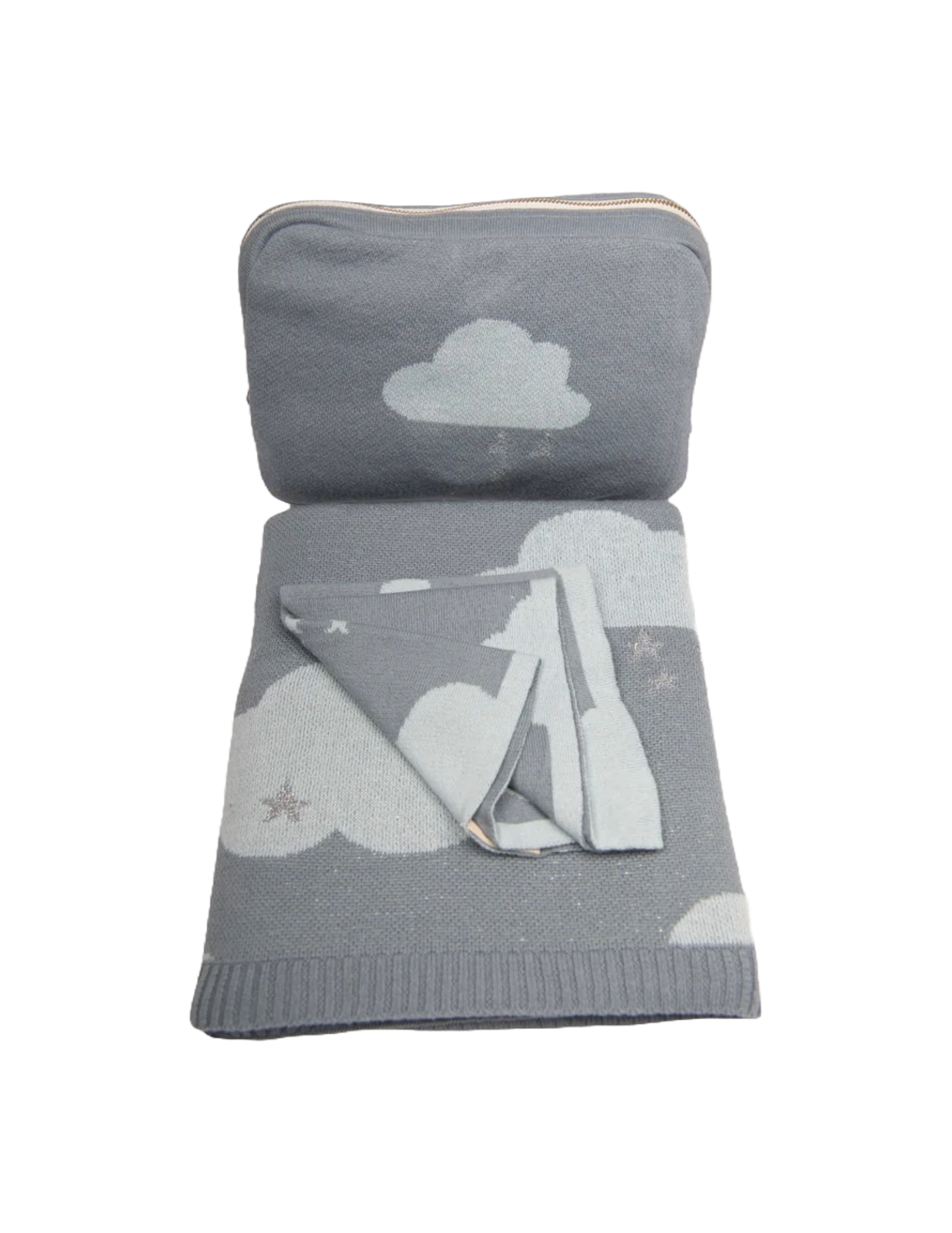 Dreamy Clouds Baby Blanket Set - Baby Blue