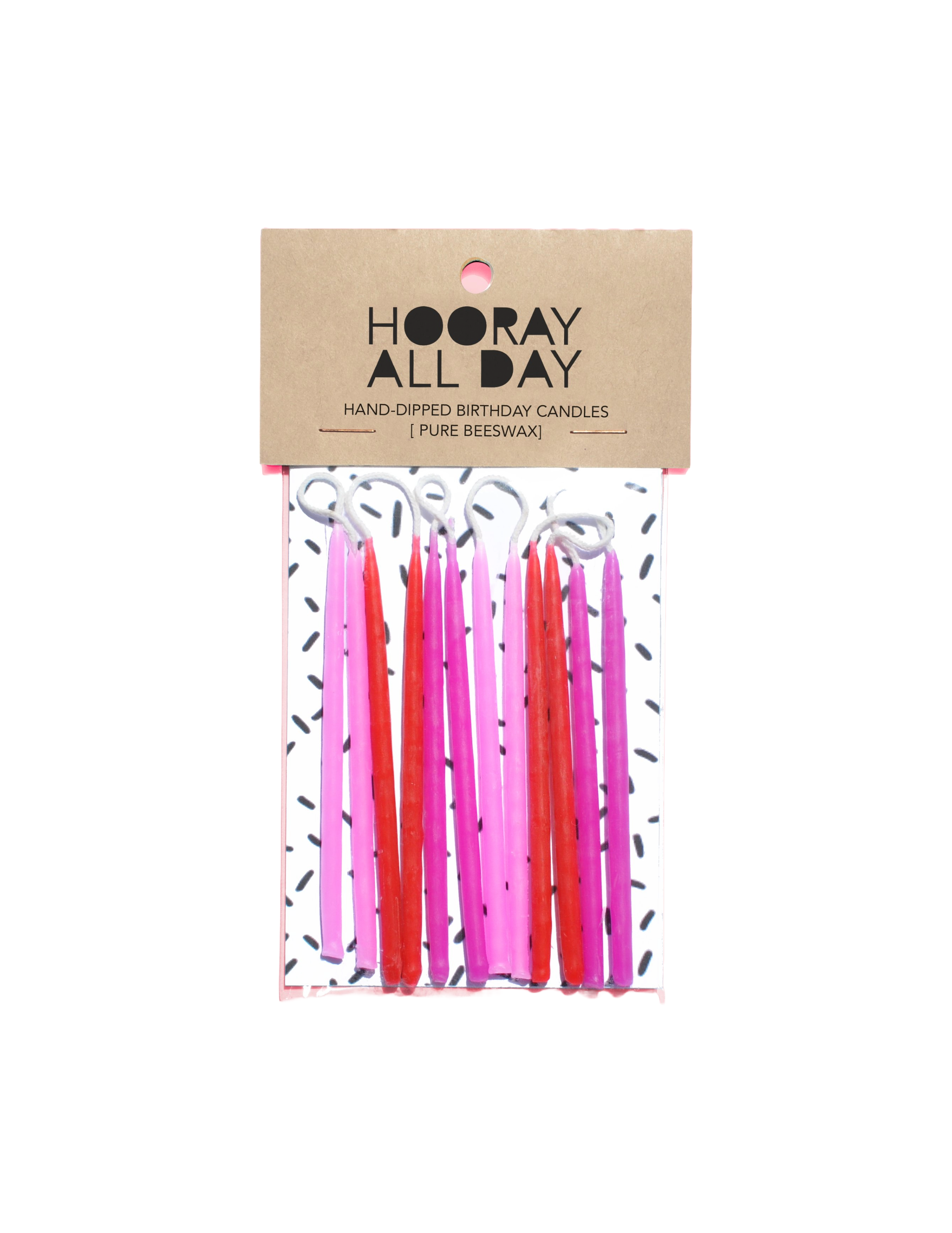 Hand-Dipped Birthday Candles - Pinks