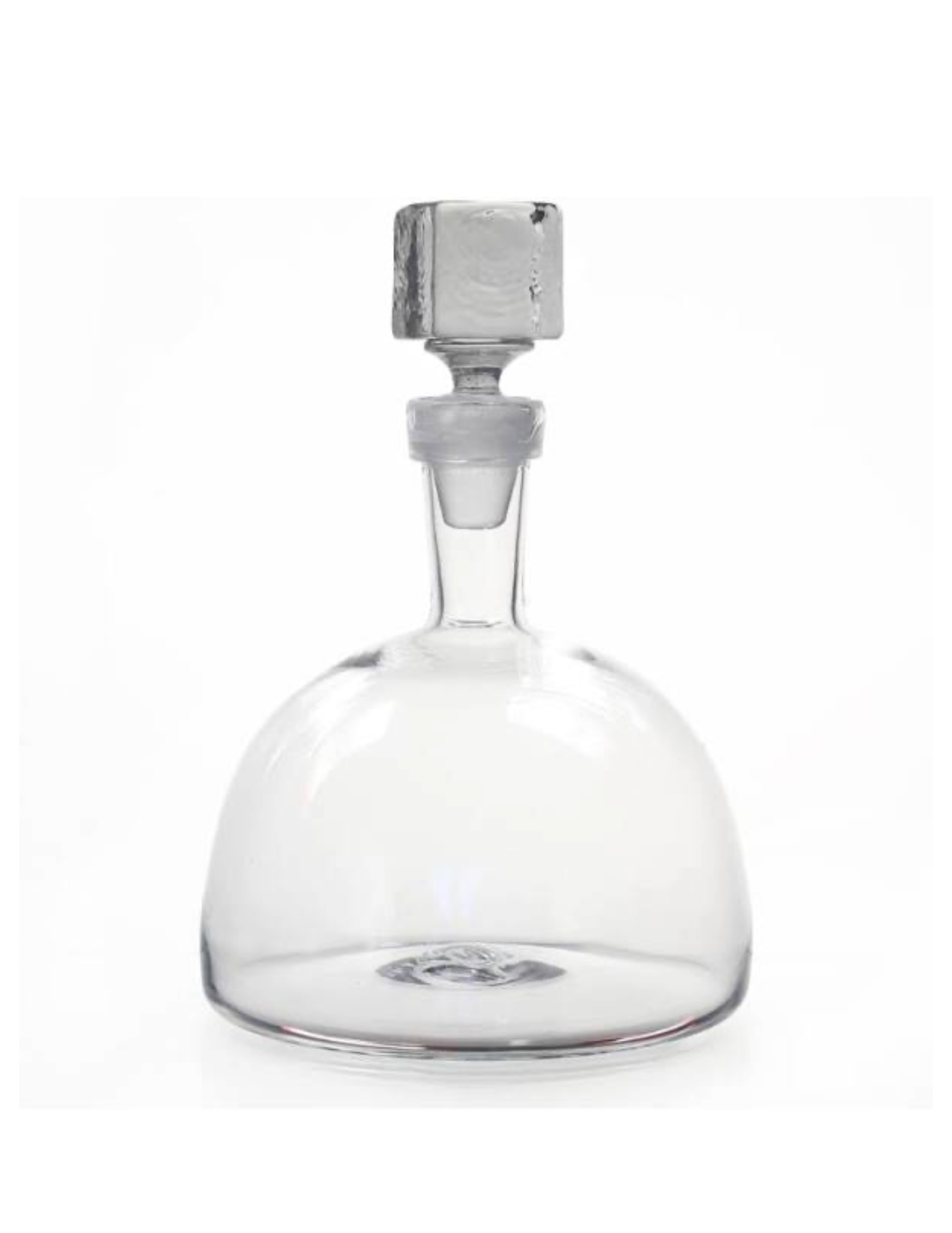 Cube Glass Low Decanter