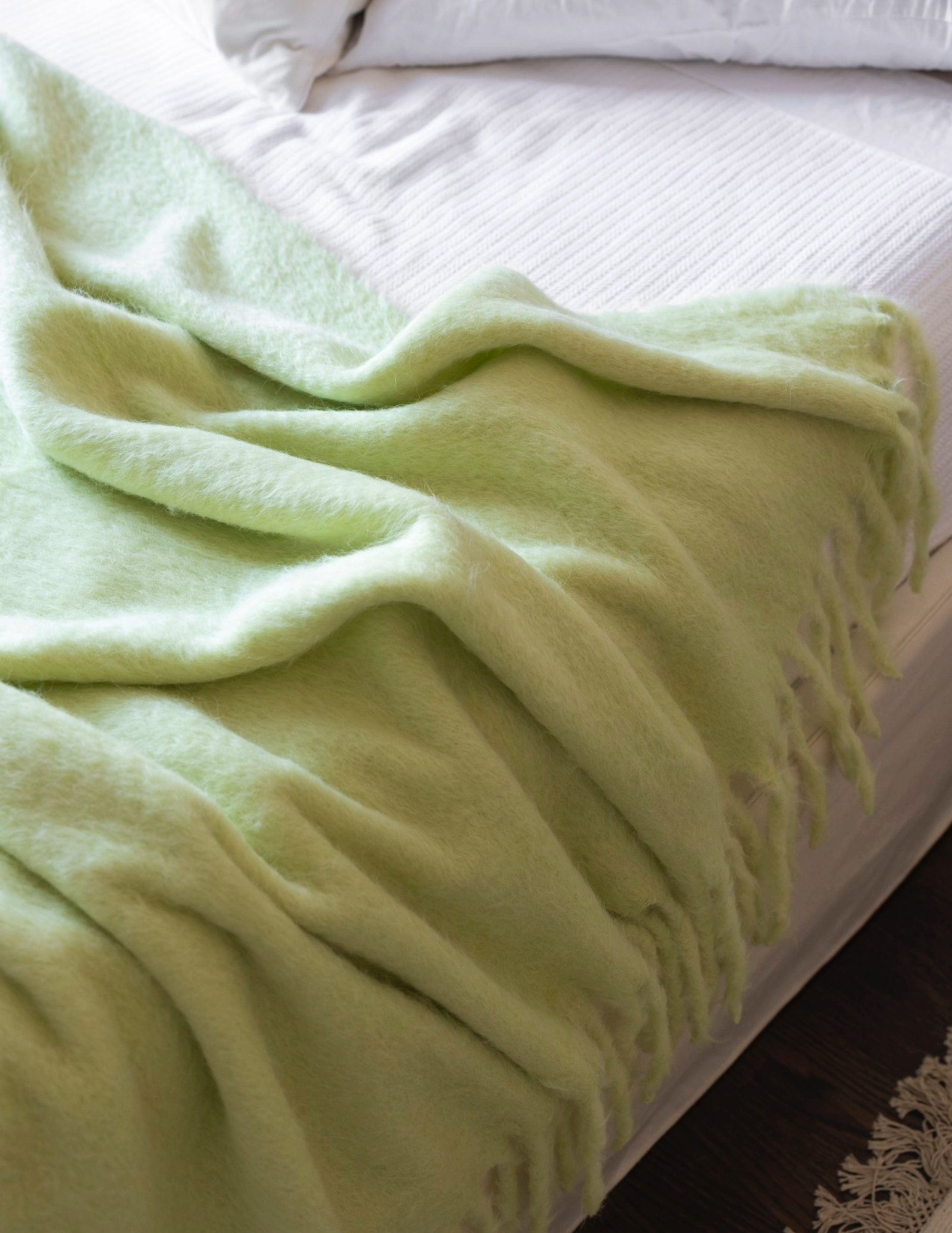 Wooly Mammoth Throw - Key Lime
