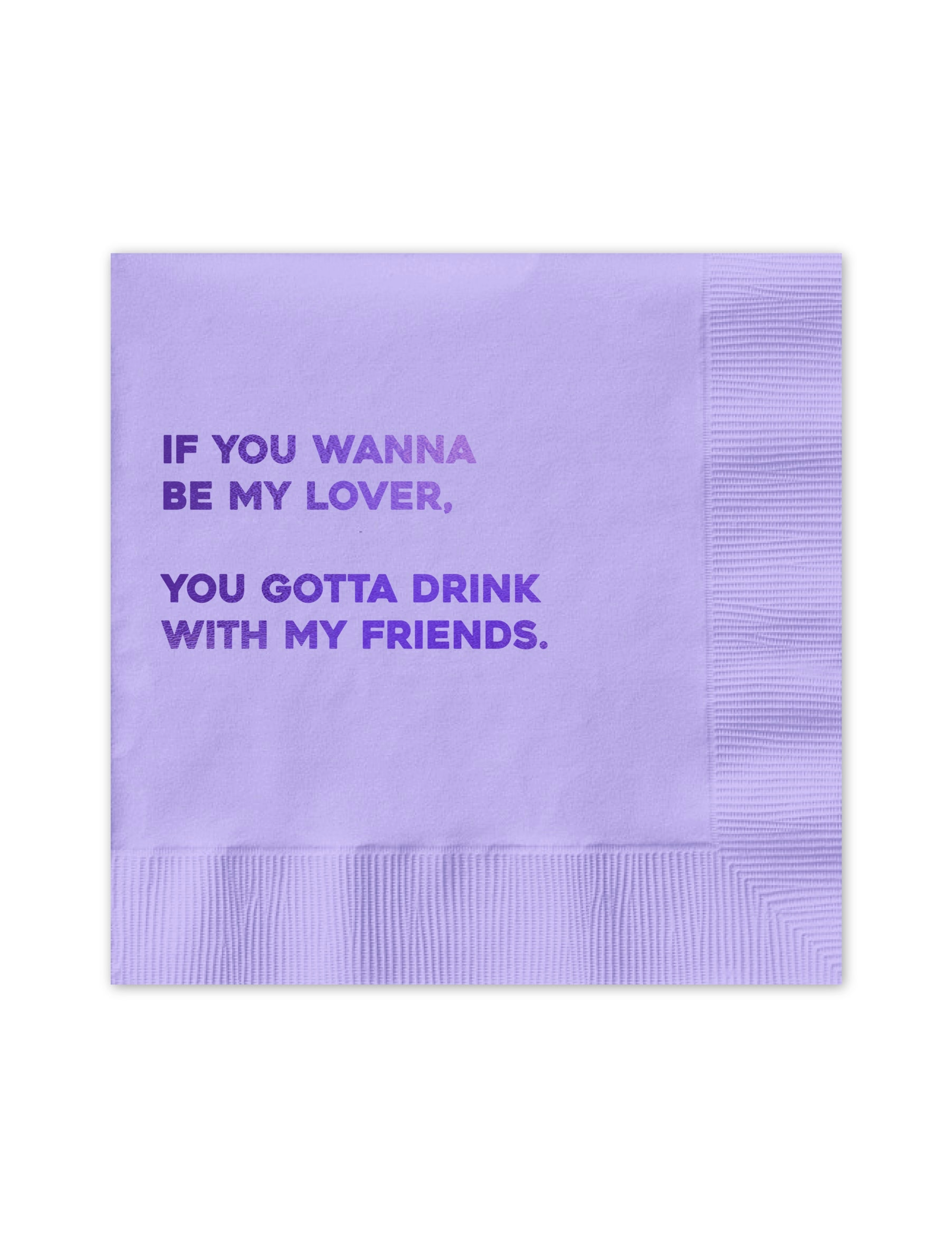 Be My Lover Cocktail Napkin