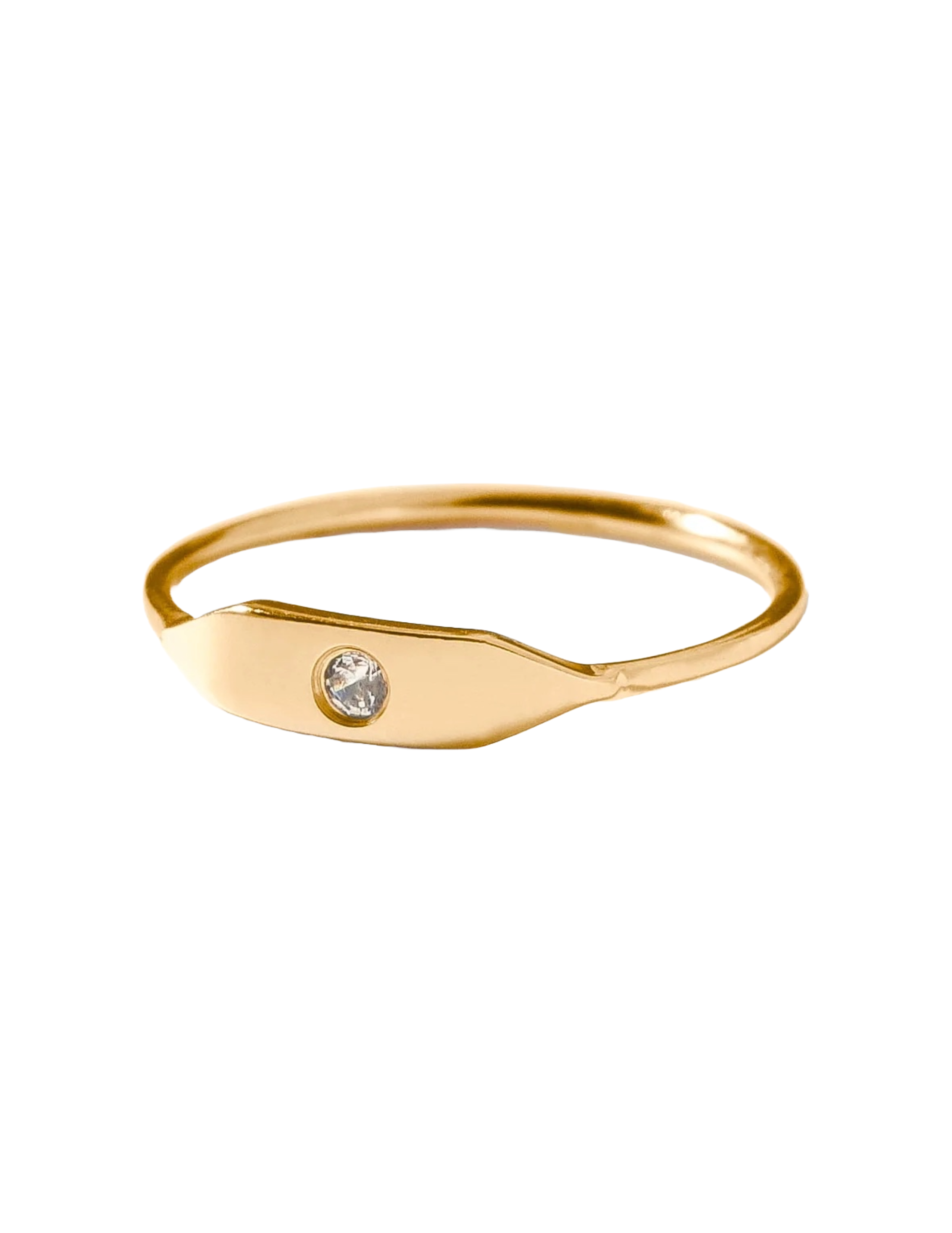 Stacking Signet Ring with Stone