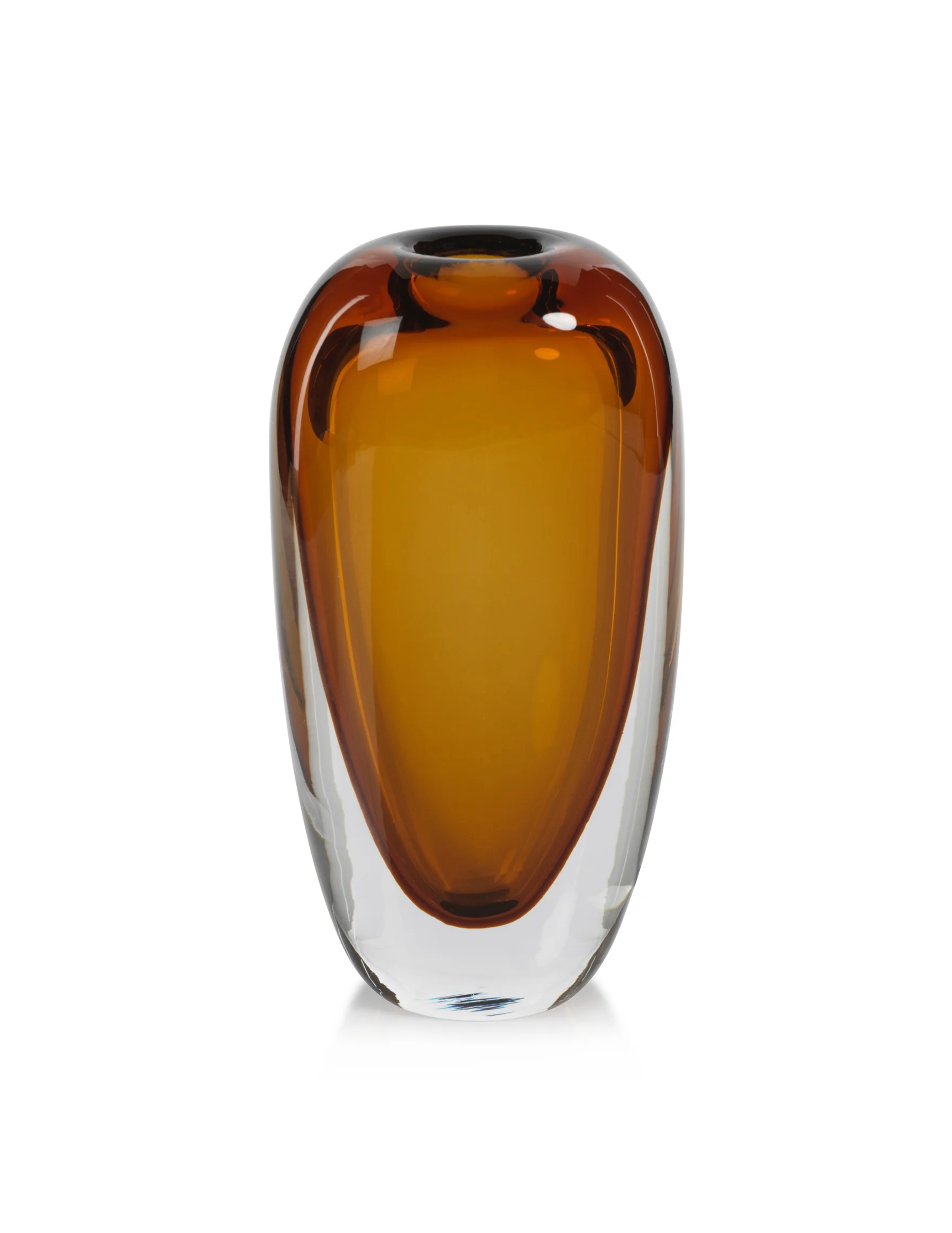 Amber Blown Glass Vase - Large