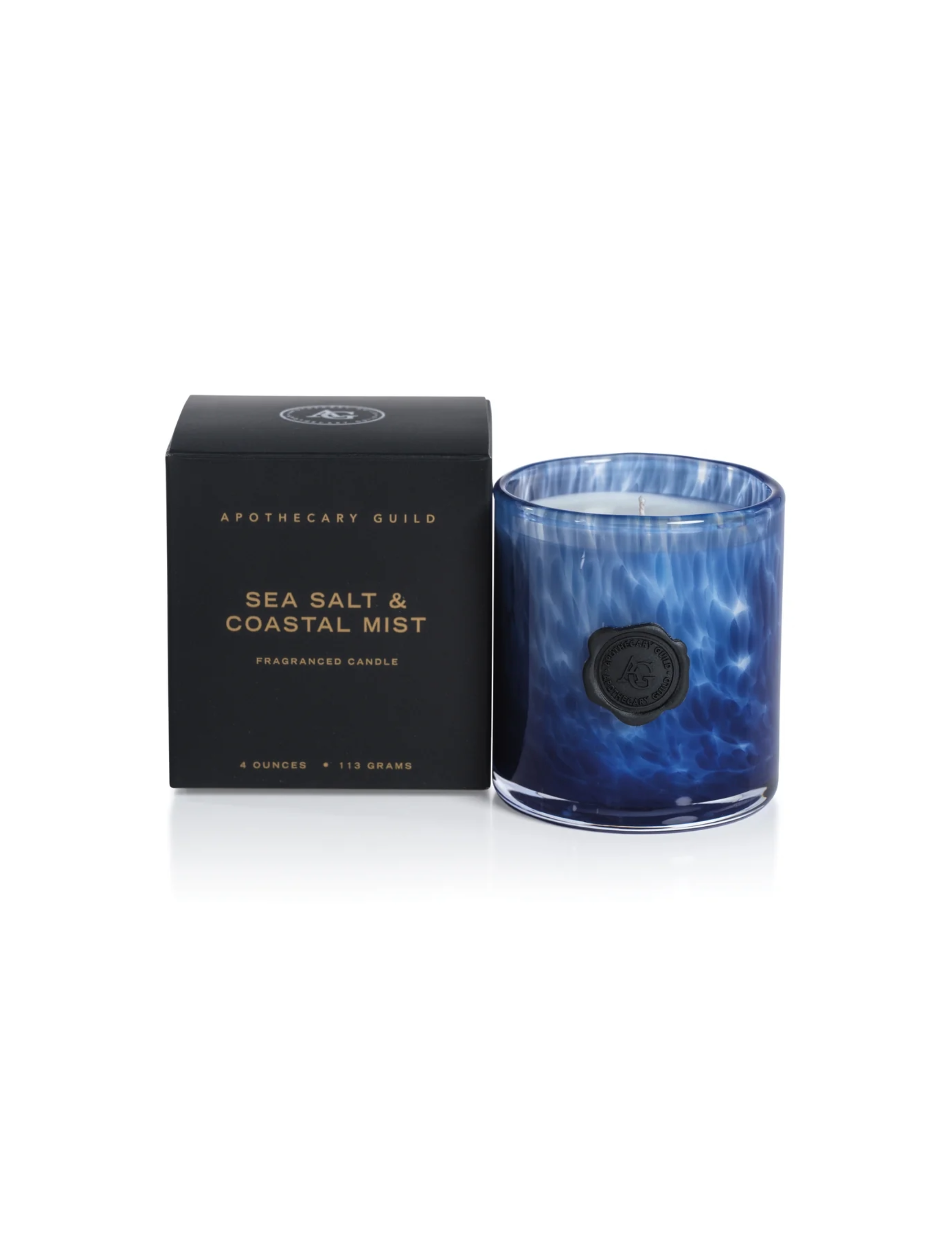 Opal Glass Mini Candle Jar in Gift Box - Sea Salt & Coastal Mist
