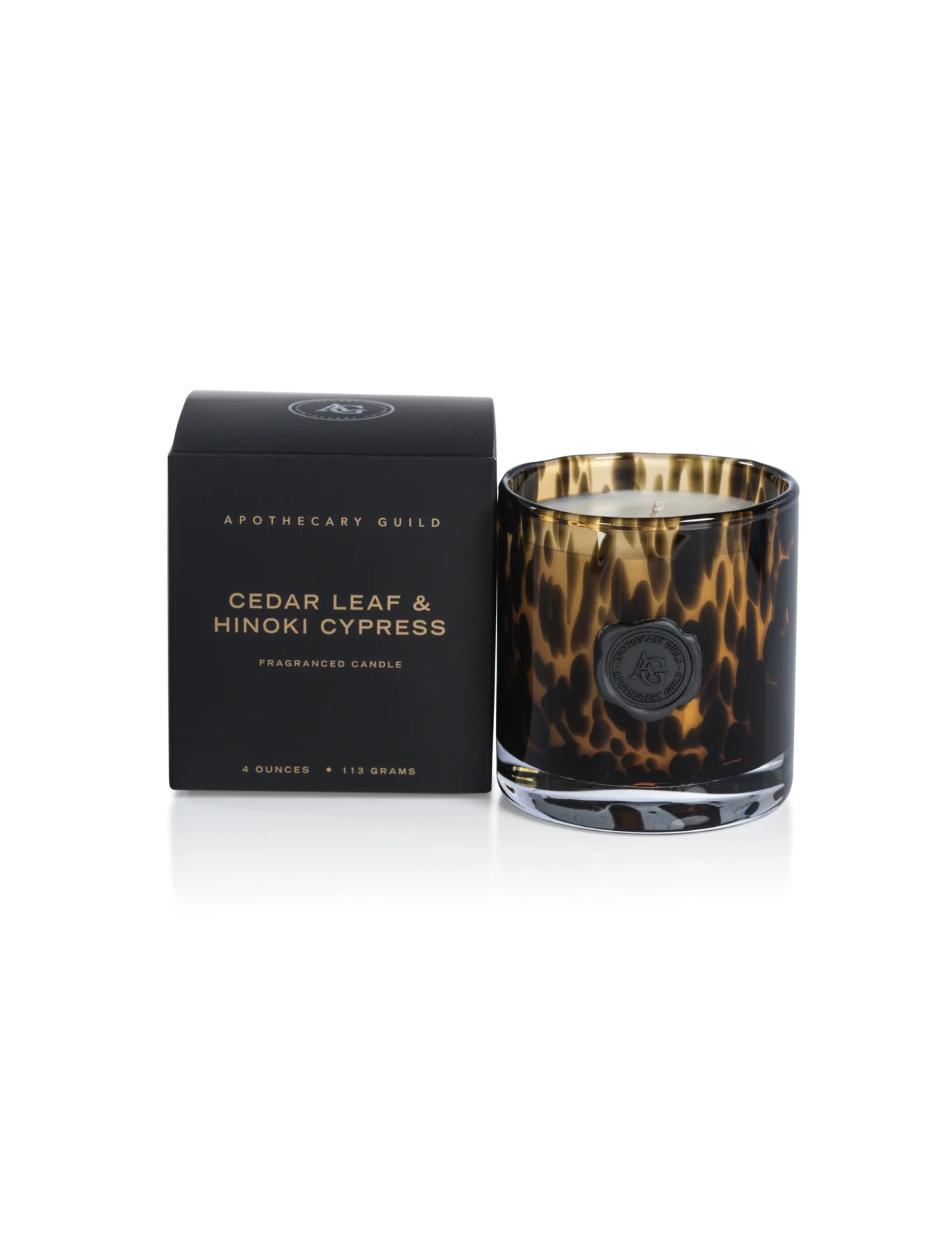 Opal Glass Mini Candle Jar in Gift Box - Cedar Leaf & Hindi Cyprus