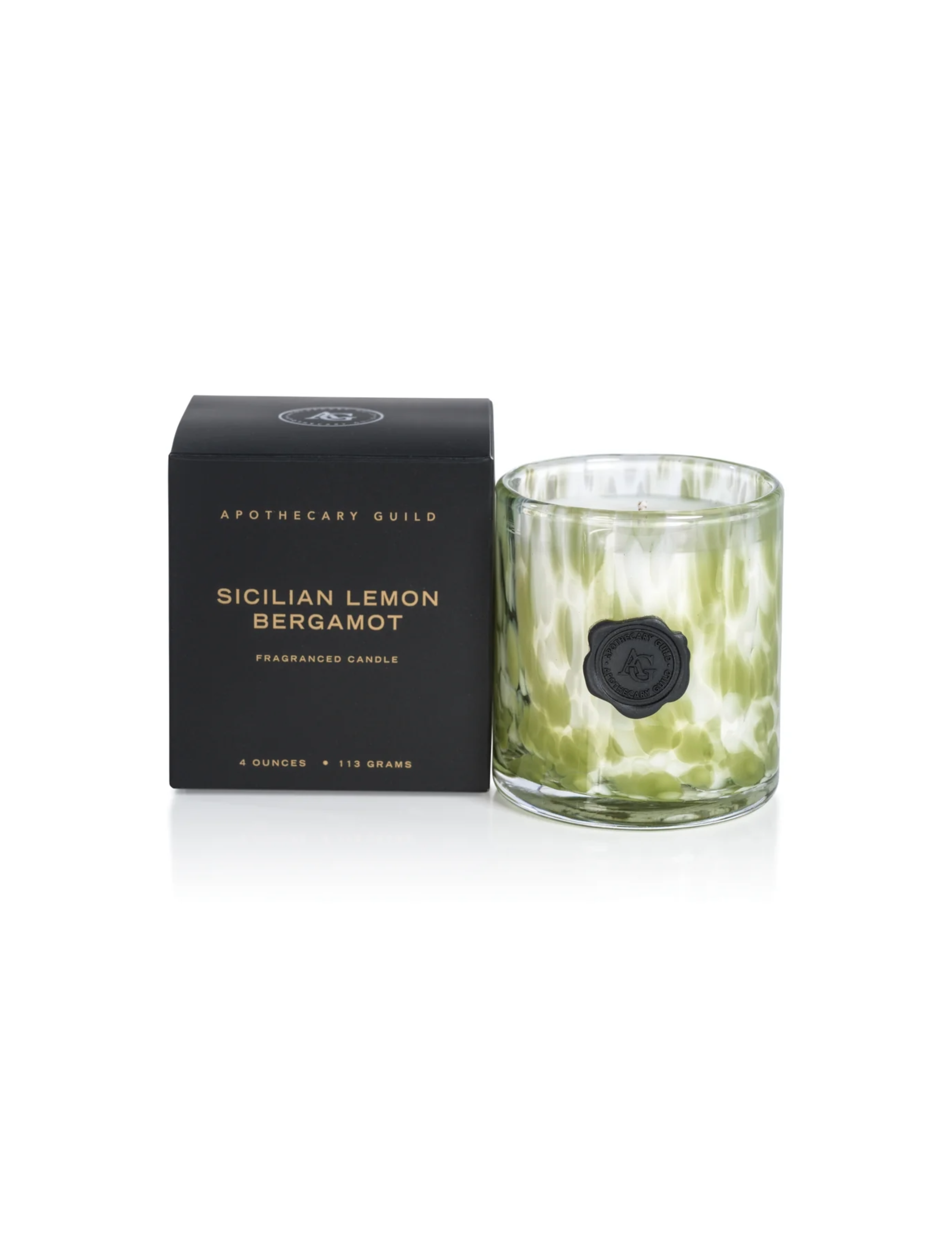 Opal Glass Mini Candle Jar in Gift Box - Sicilian Lemon Bergamot
