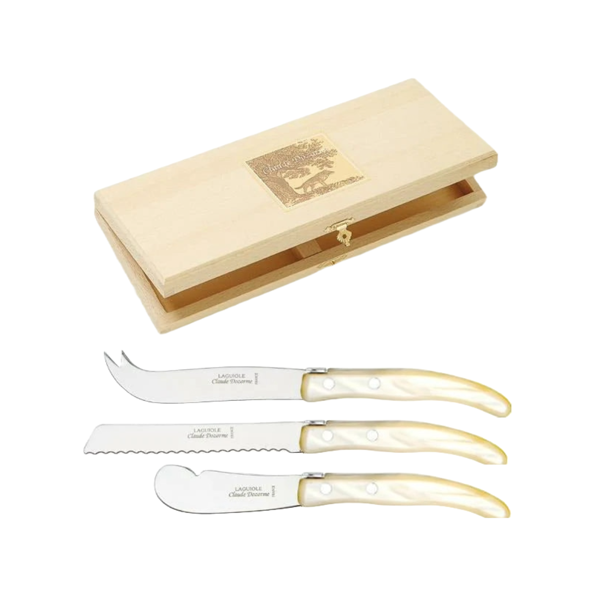 Boxed Cheese Knives Set of 3 - Natural