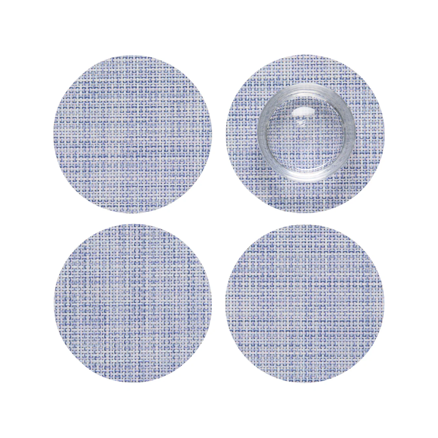 Mini Basketweave Coaster - Periwinkle