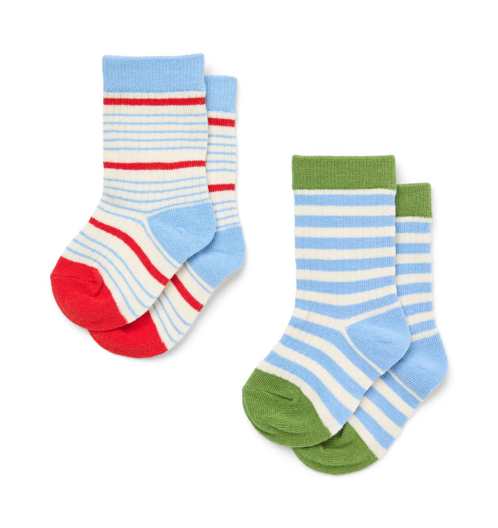 Vilda Socks - Blue Stripe Mix 2 pack