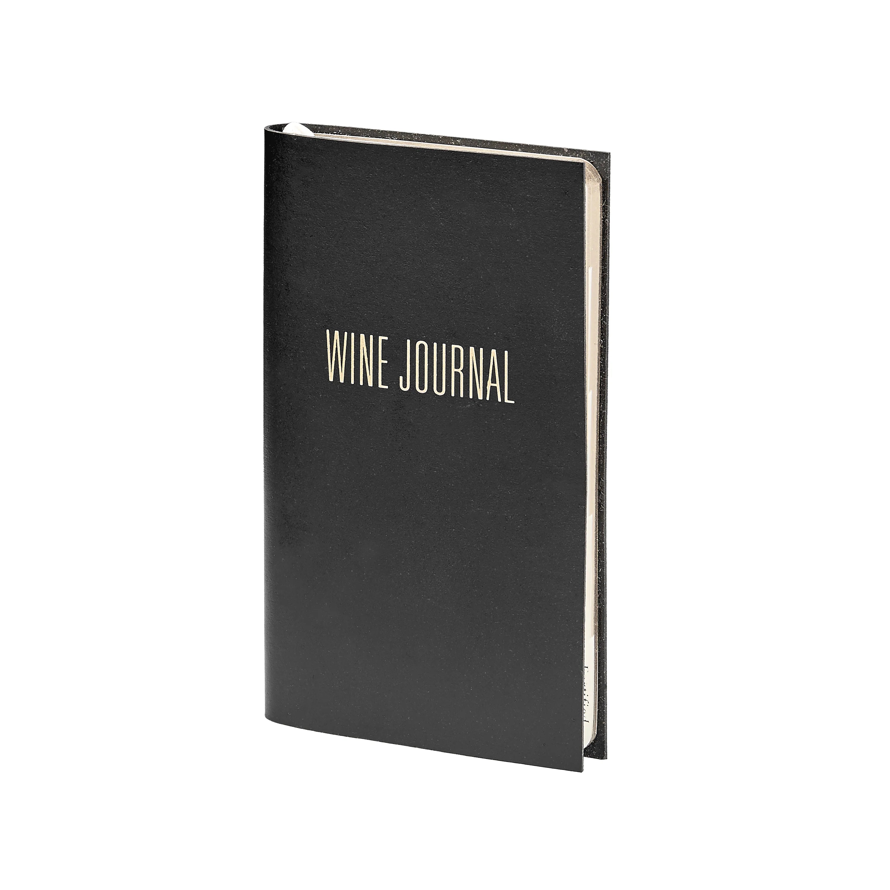 Leather Pocket Wine Journal - Black