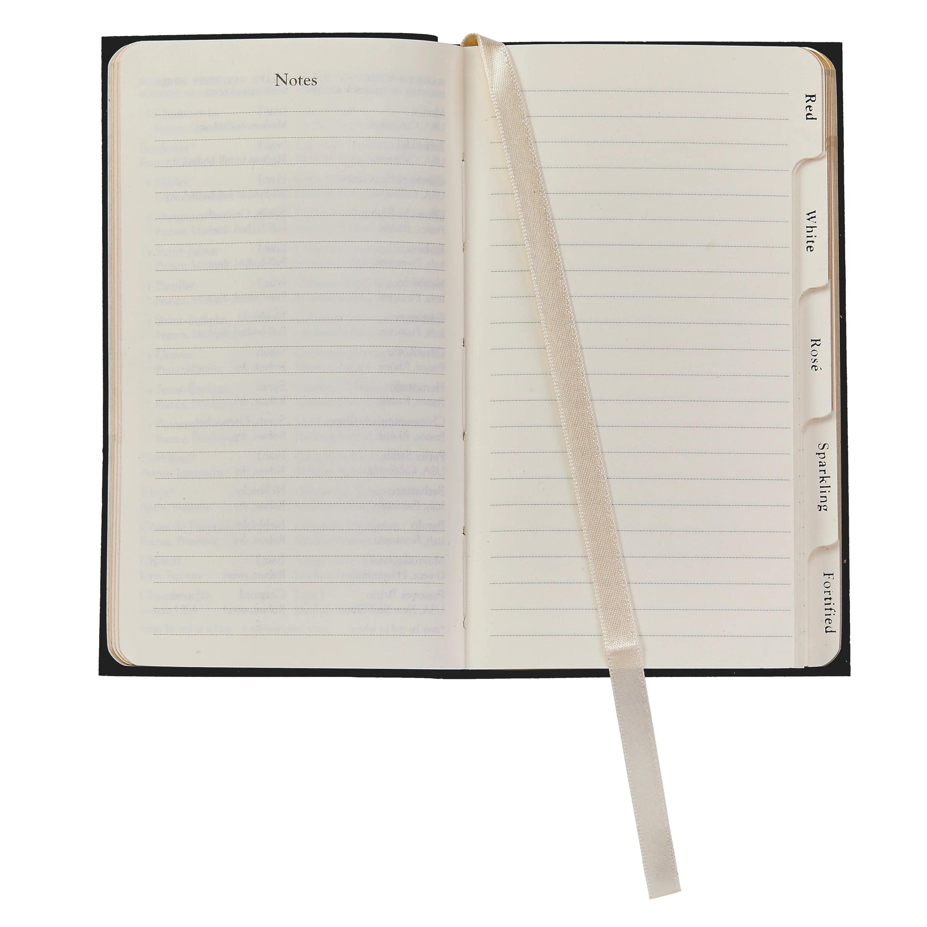 Leather Pocket Wine Journal - Black