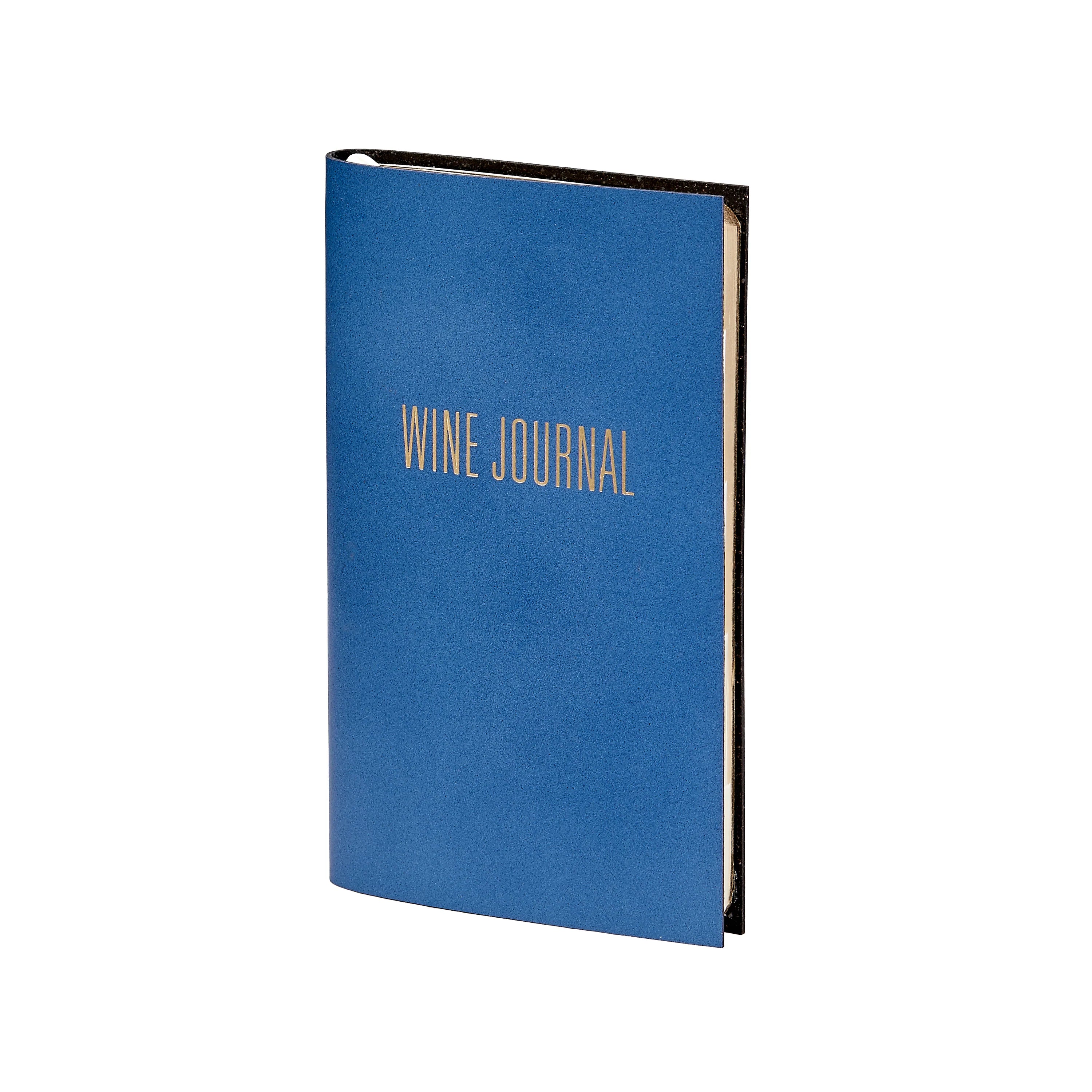 Leather Pocket Wine Journal - Blue