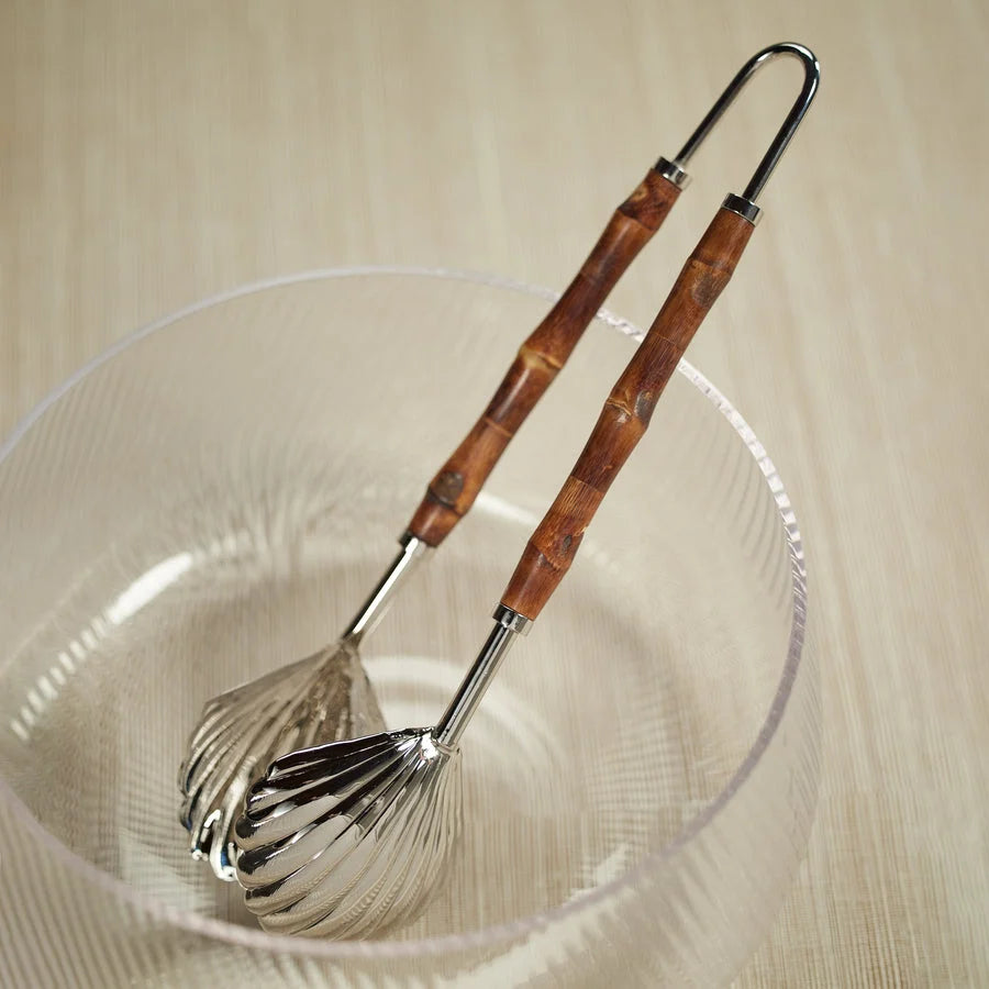 The Colony Bamboo and Nickel Ice Tong