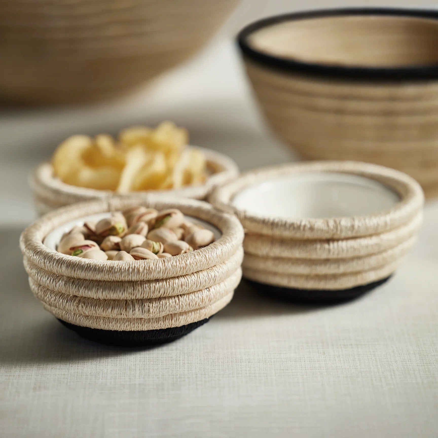 Martigues Coiled Abaca 3 Section Condiment Bowl