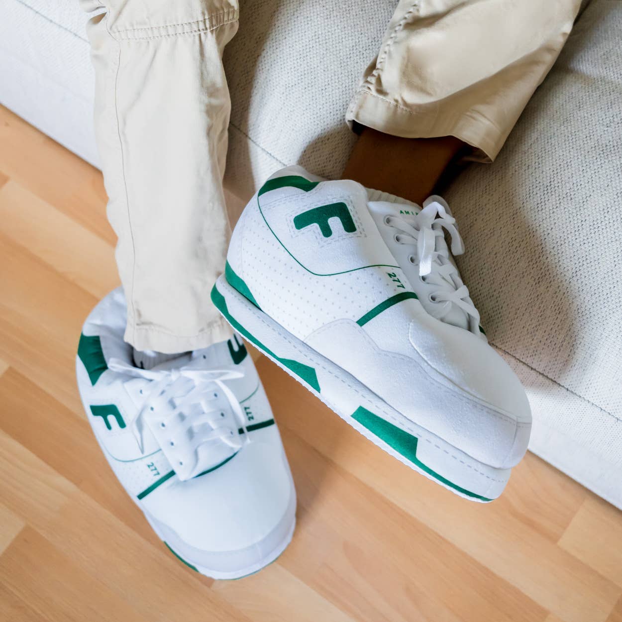 Casa Gigantes Slipper Sneakers - White & Green