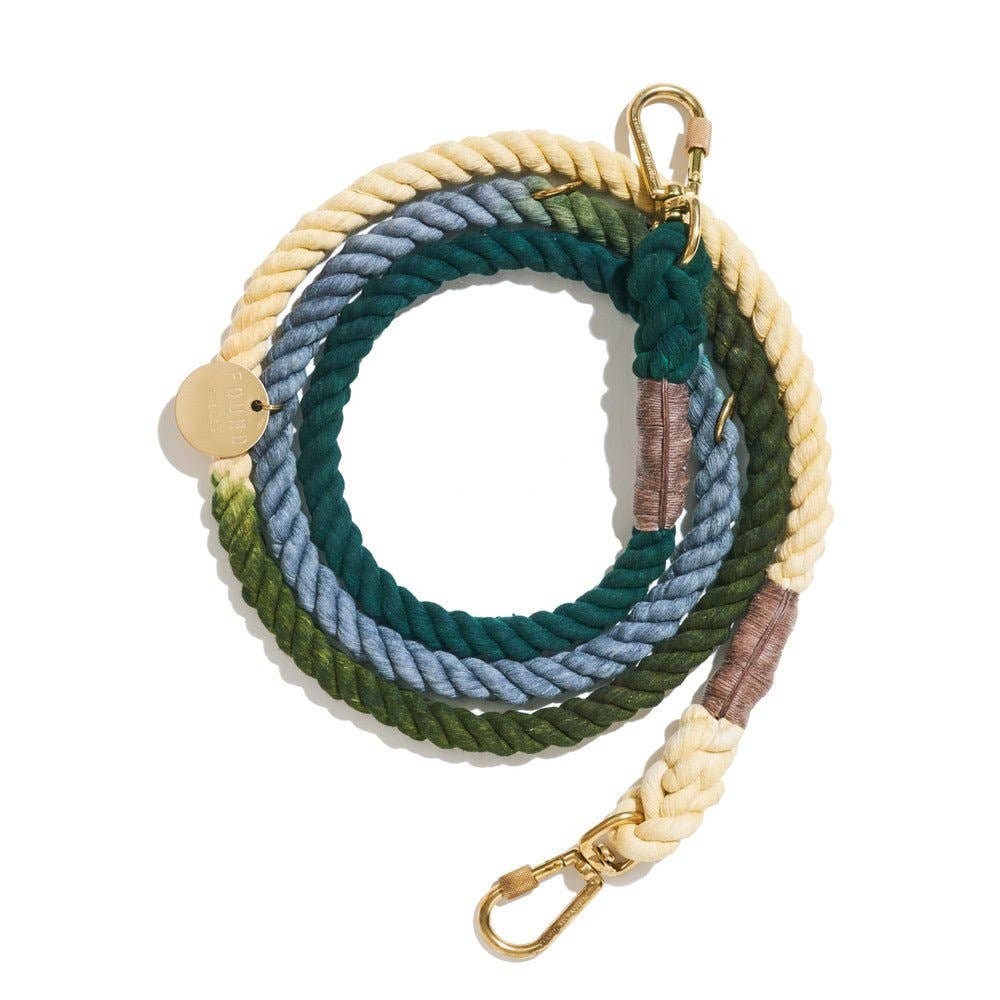 Found My Animal - The Catskill Ombre Cotton Rope Dog Leash, Adjustable: S