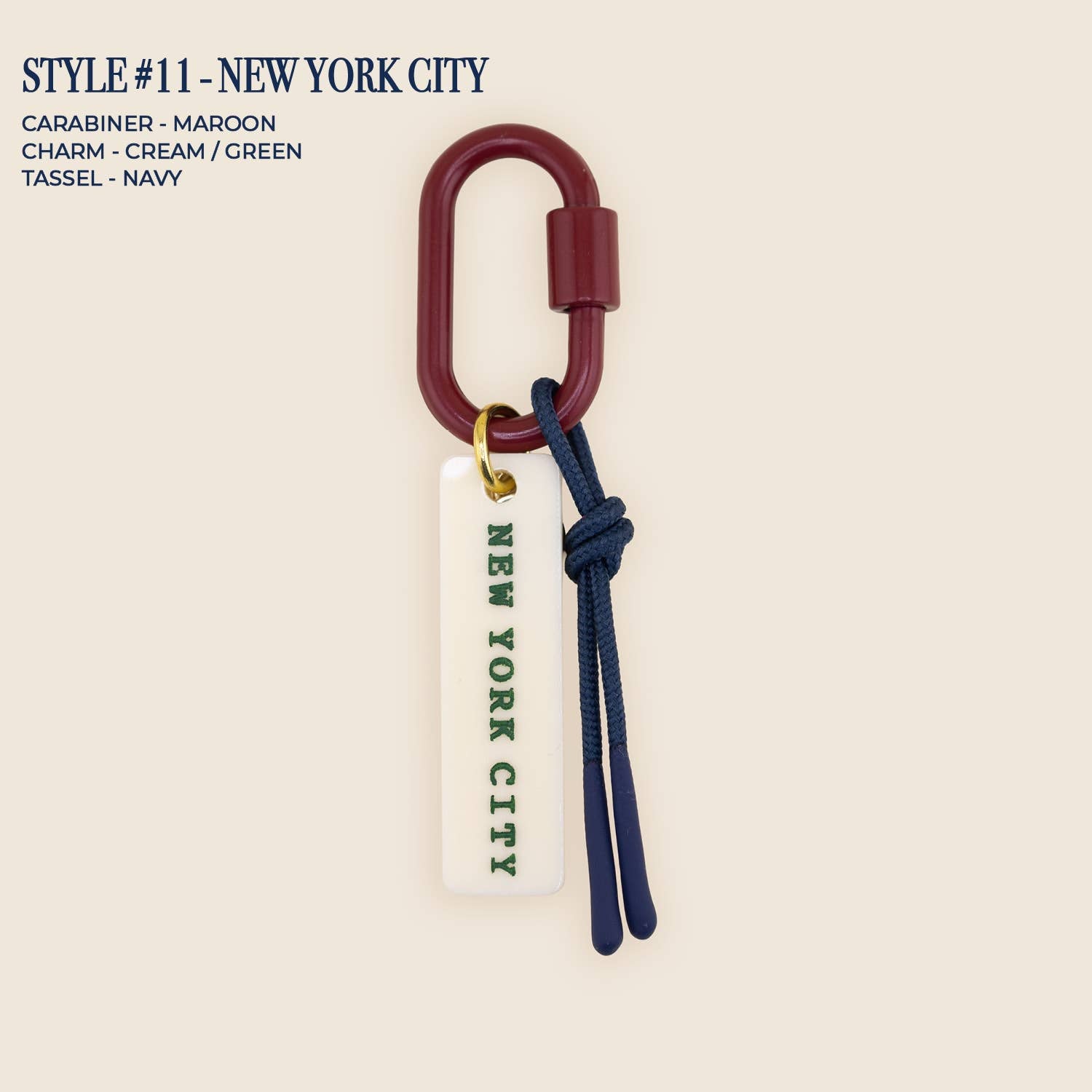 Freshwater Curated Goods™ - Custom Your City Bag Charm: Style #11 - New York City