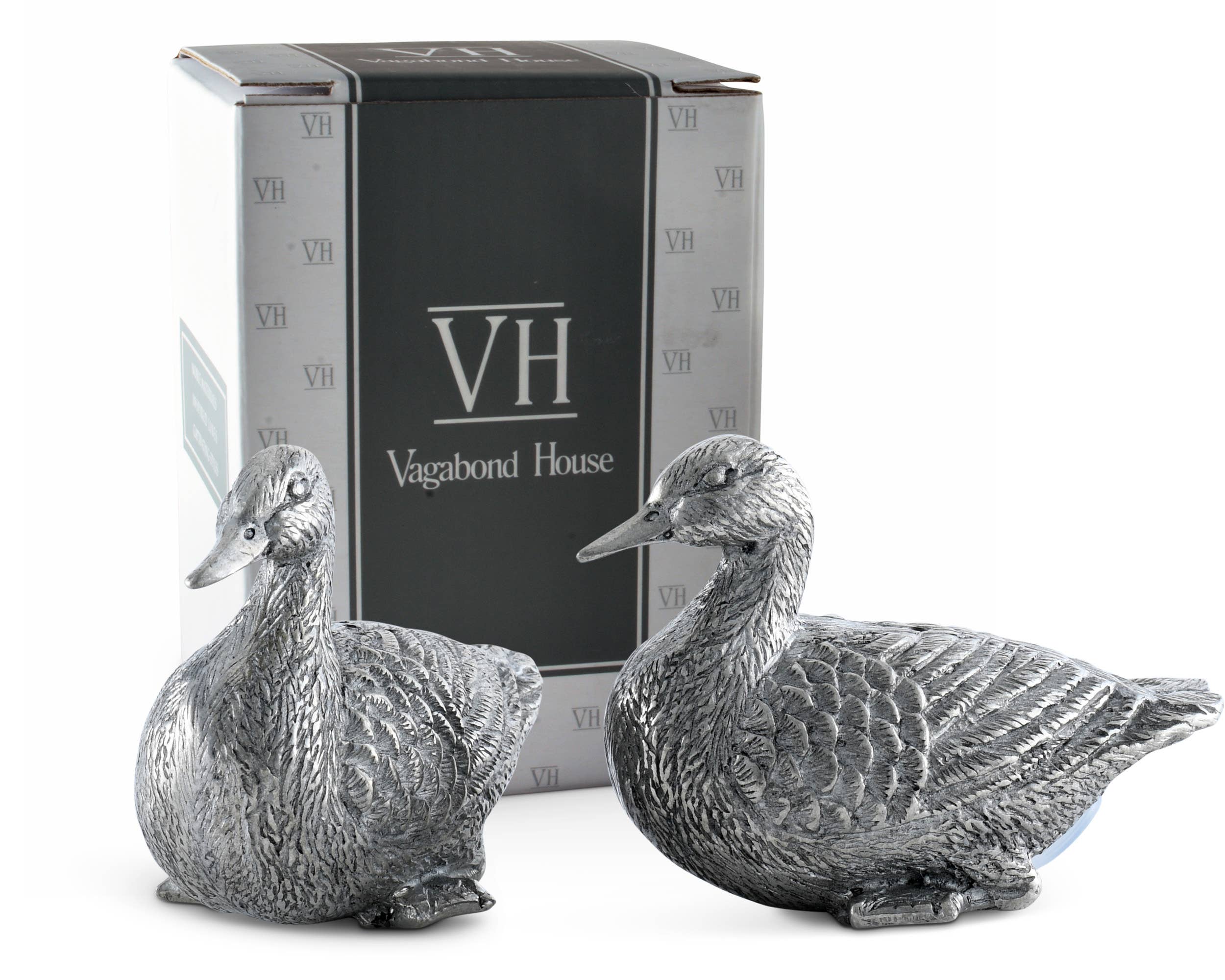Pewter Salt & Pepper Set - Duck