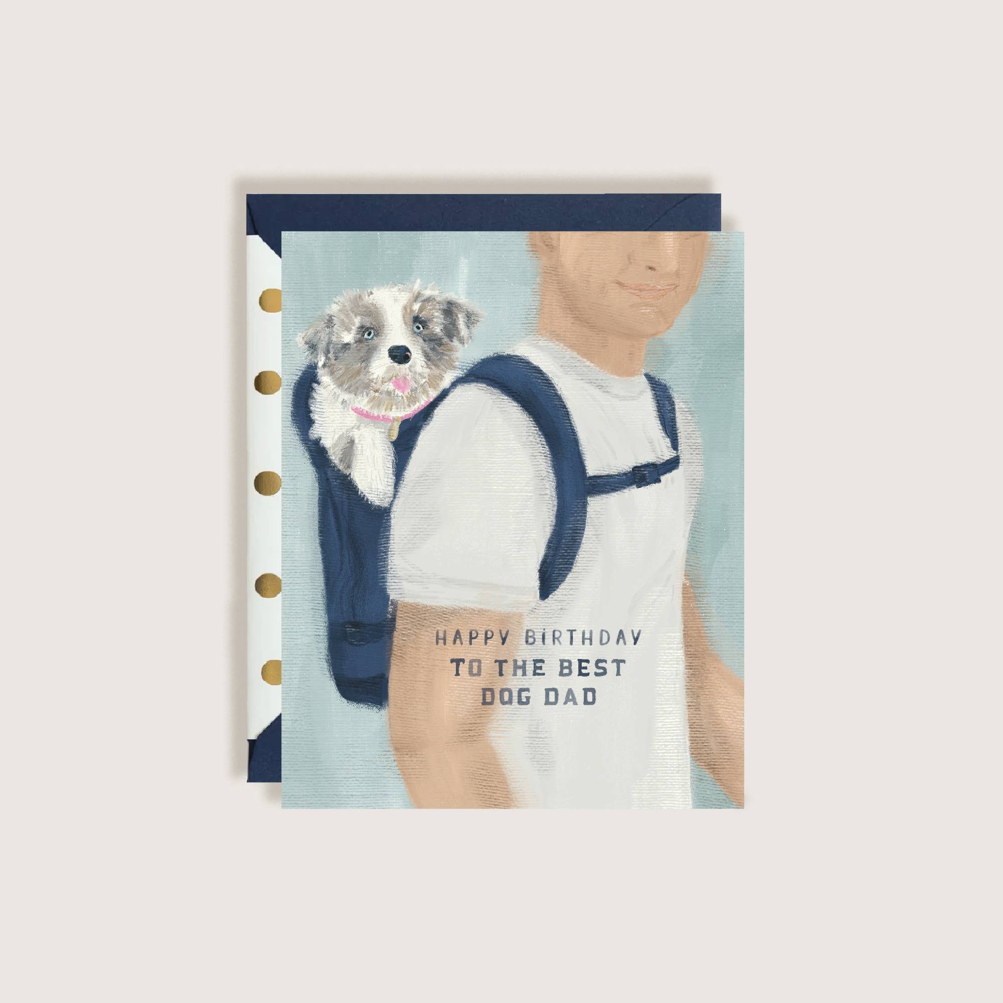 The First Snow - Happy Birthday Dog Dad Greeting Card