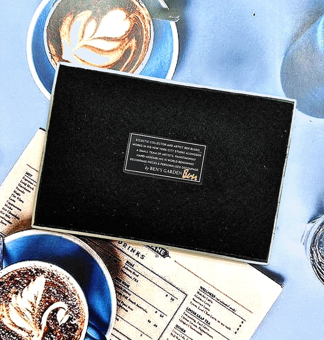 Idiot! Script Decoupage Glass Tray