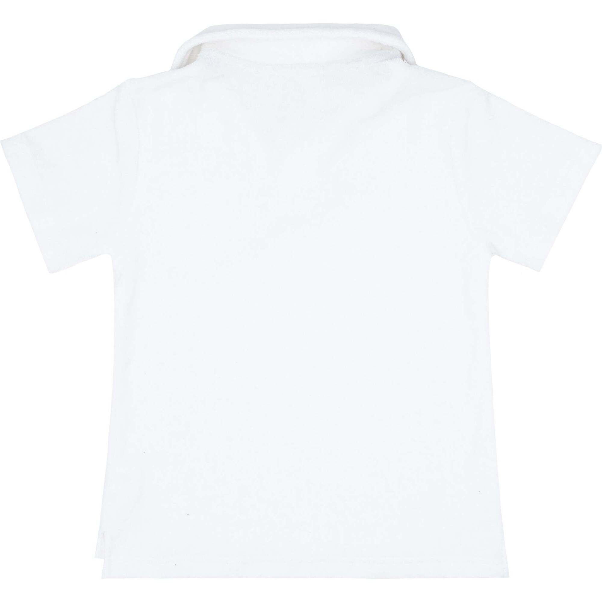 Boy's White French Terry Polo Shirt