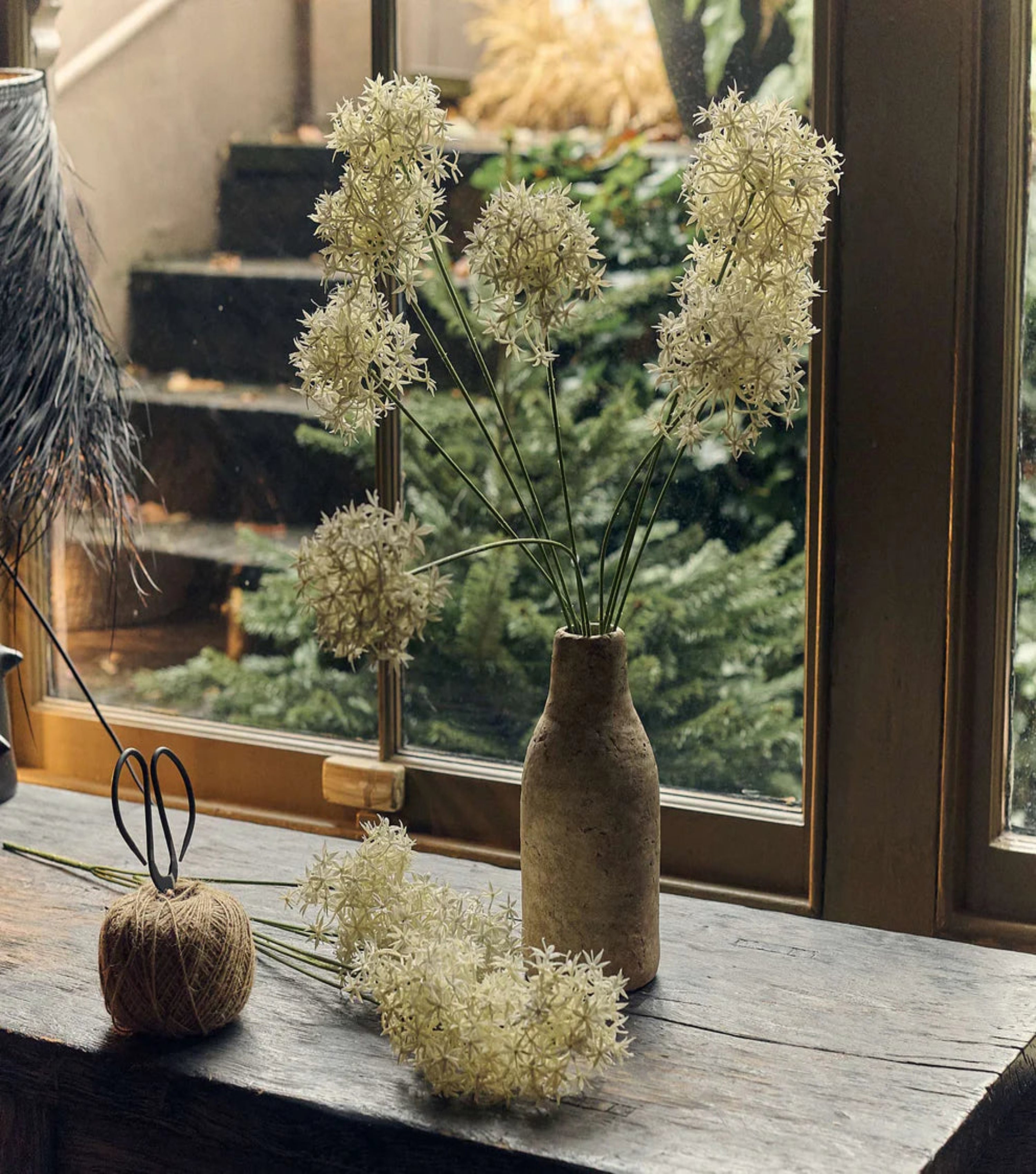 Artificial Allium Bunch - Cream
