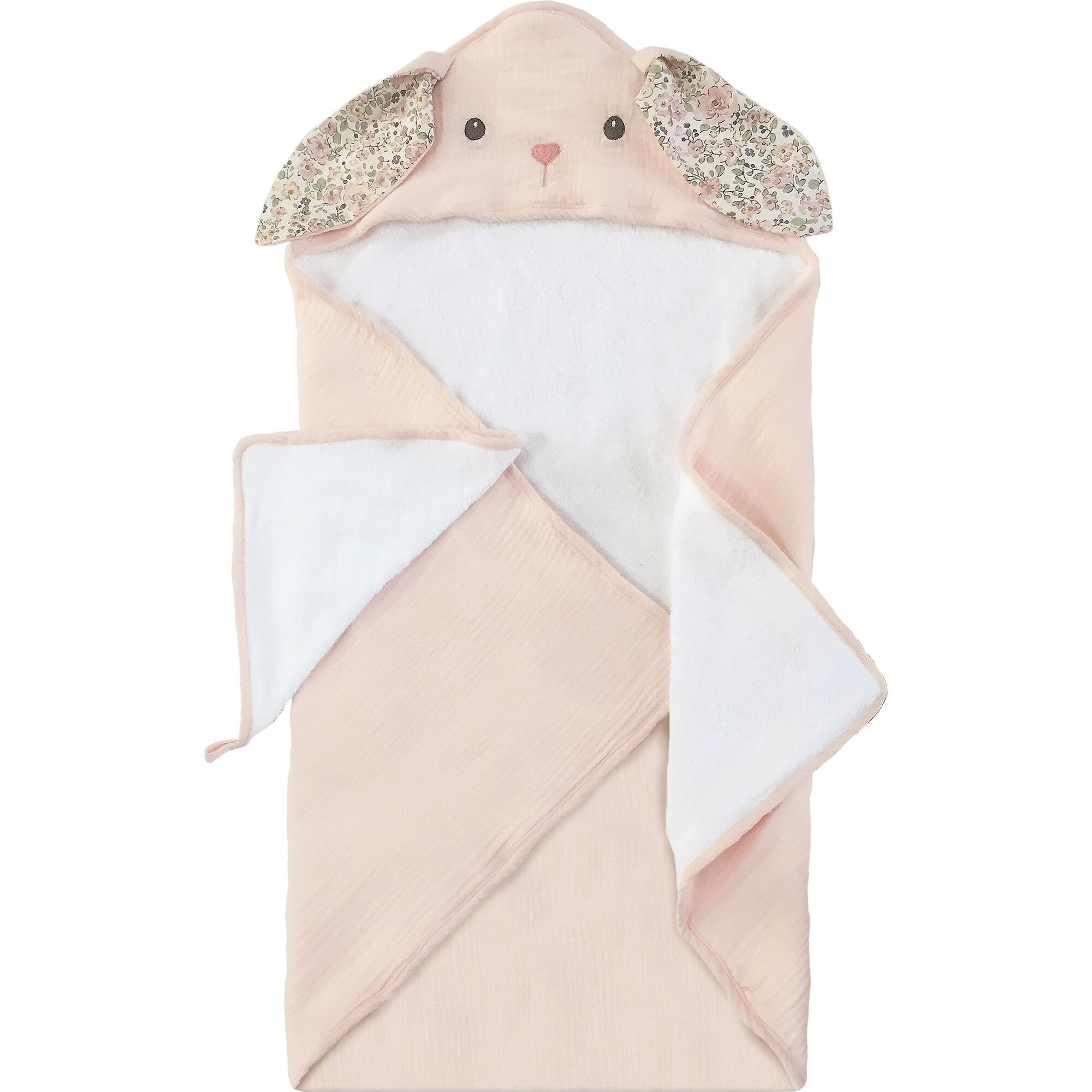 Terry Muslin Towel & Washcloth Set - Petit Bunny