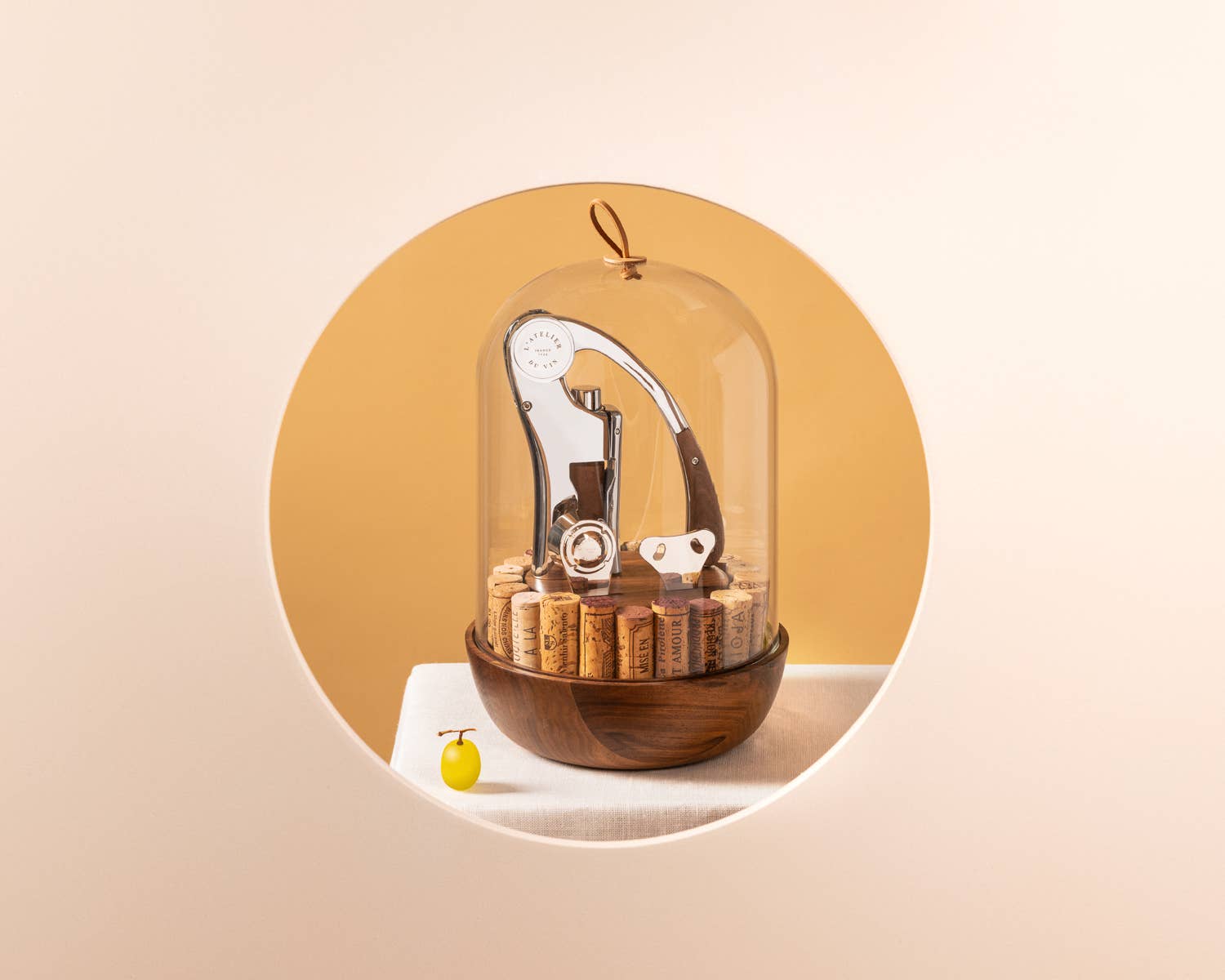 L'Atelier du Vin - USA - Wine Tools in a Wooden and Glass Set - OENO MOTION GROOM