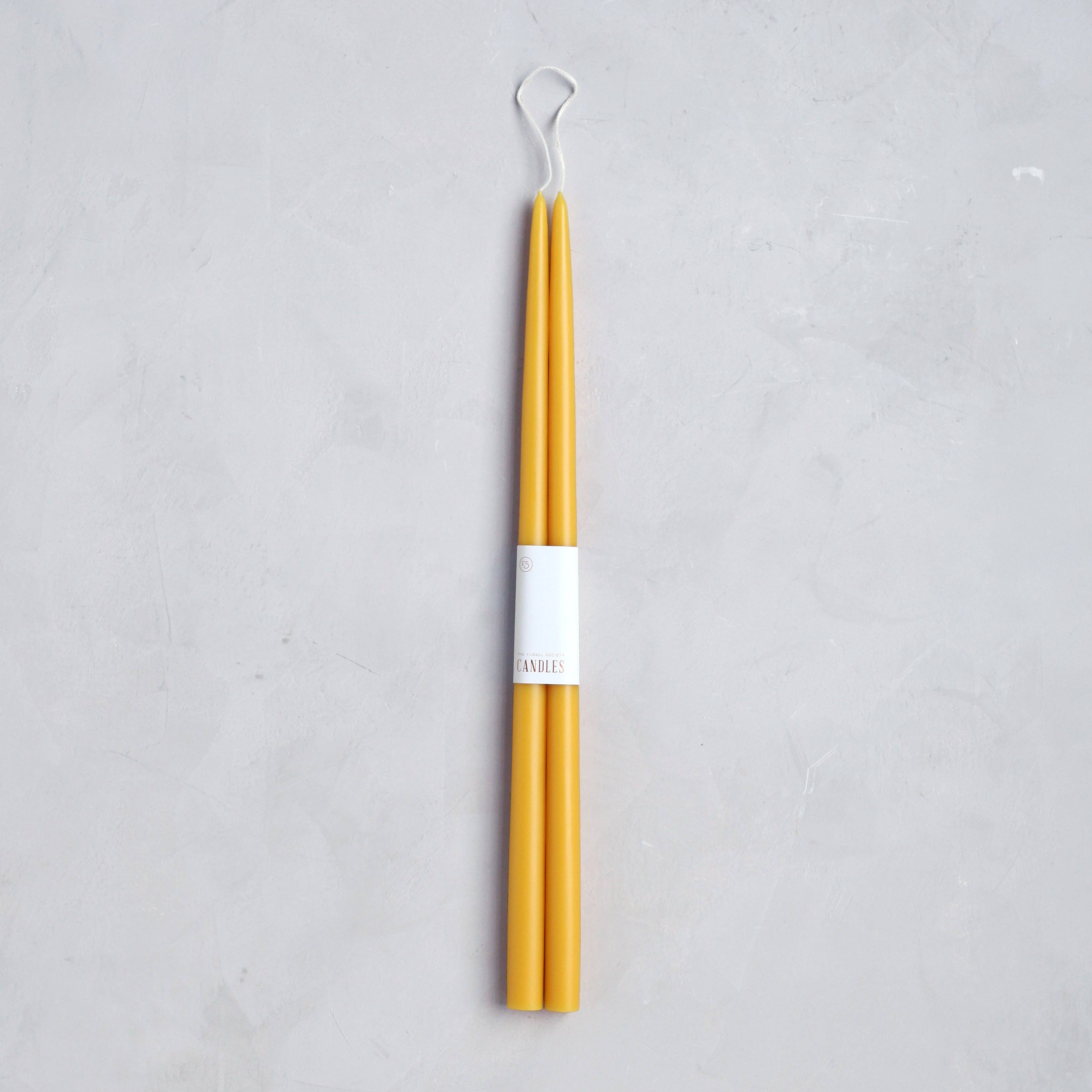 The Floral Society - 18" Original Dipped Taper Candles: Parchment