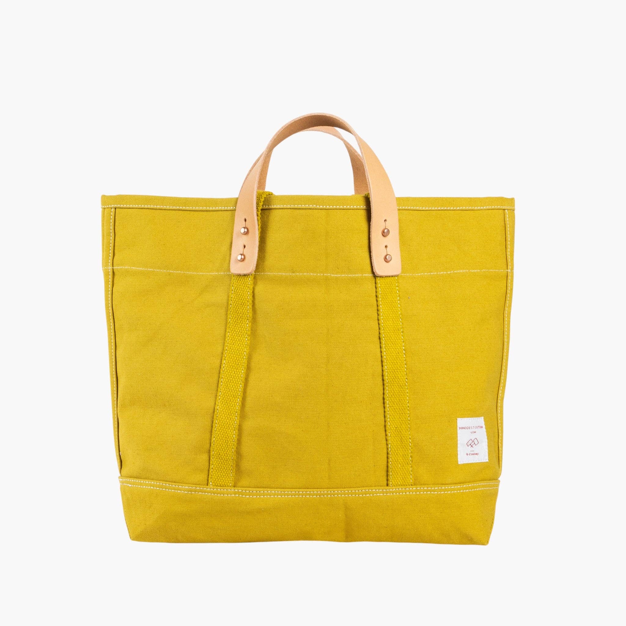 IMMODEST COTTON - Small East West Tote | Chartreuse