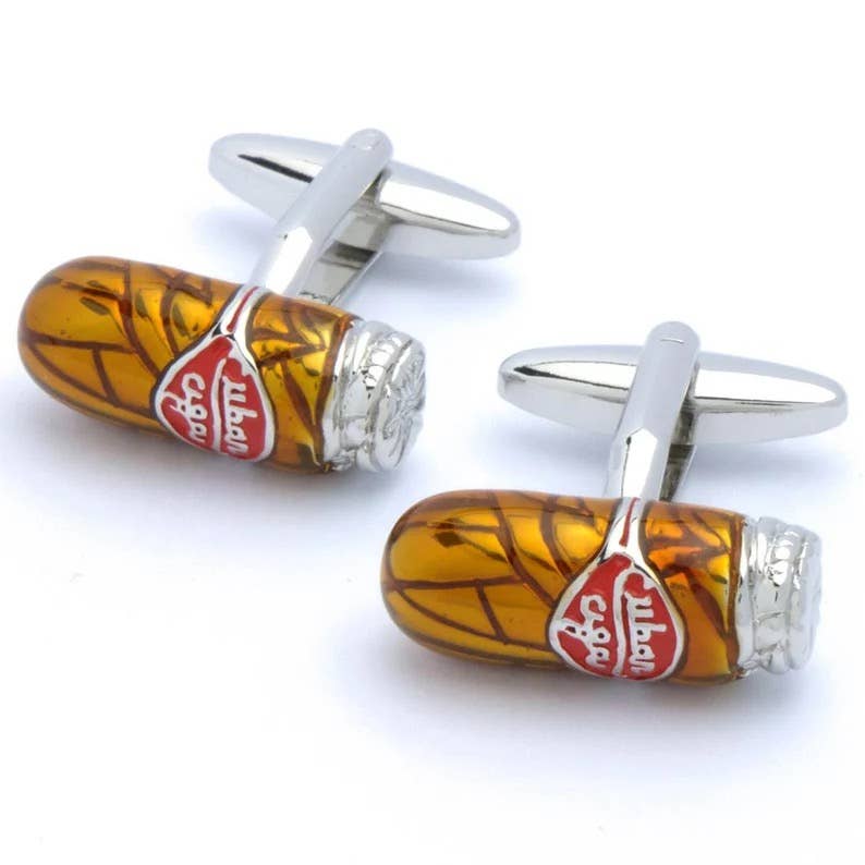 Golf Tee and Ball Cufflinks - Cigar Cufflinks