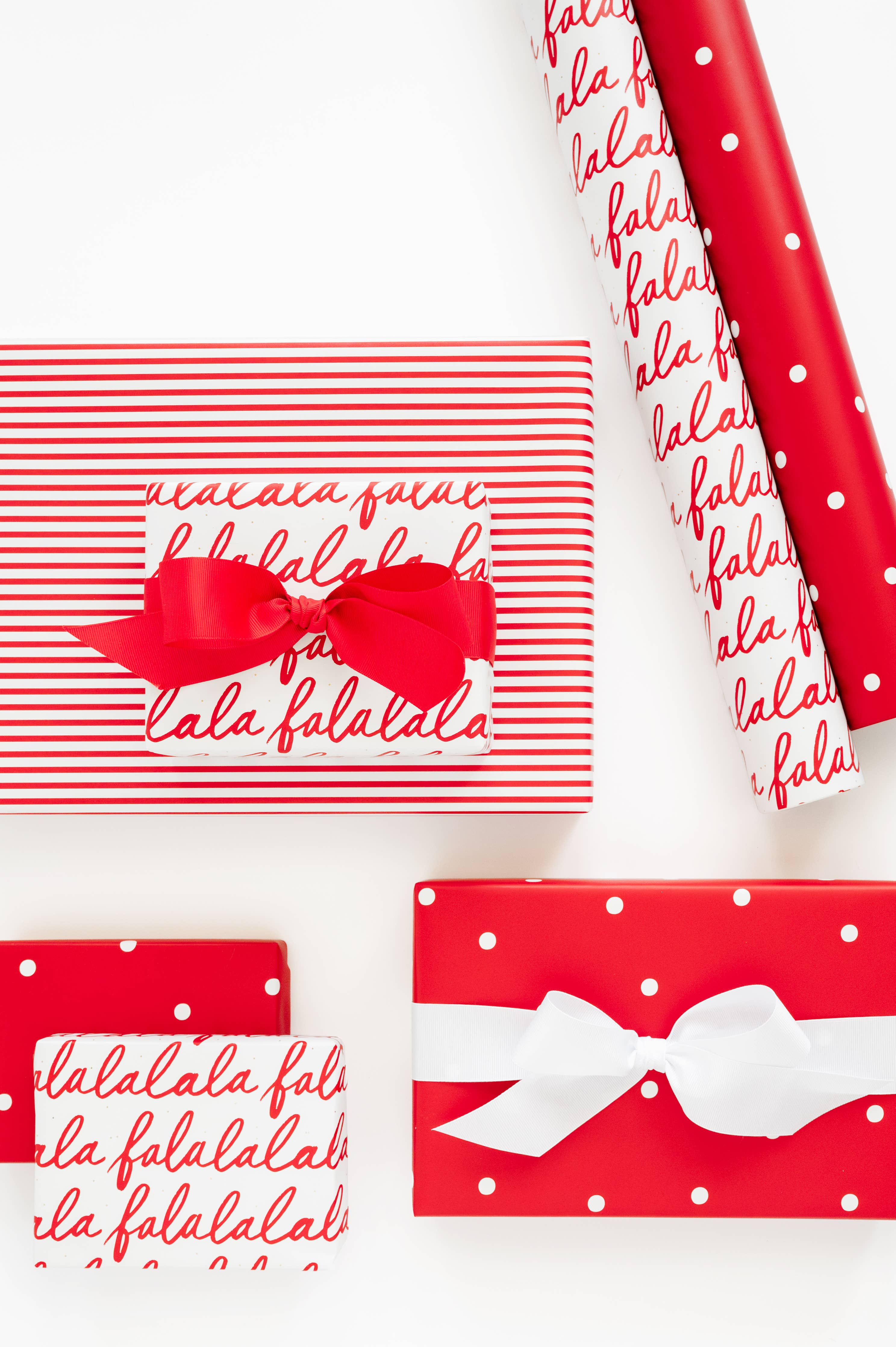 Holiday Gift Wrap Red Falalalala