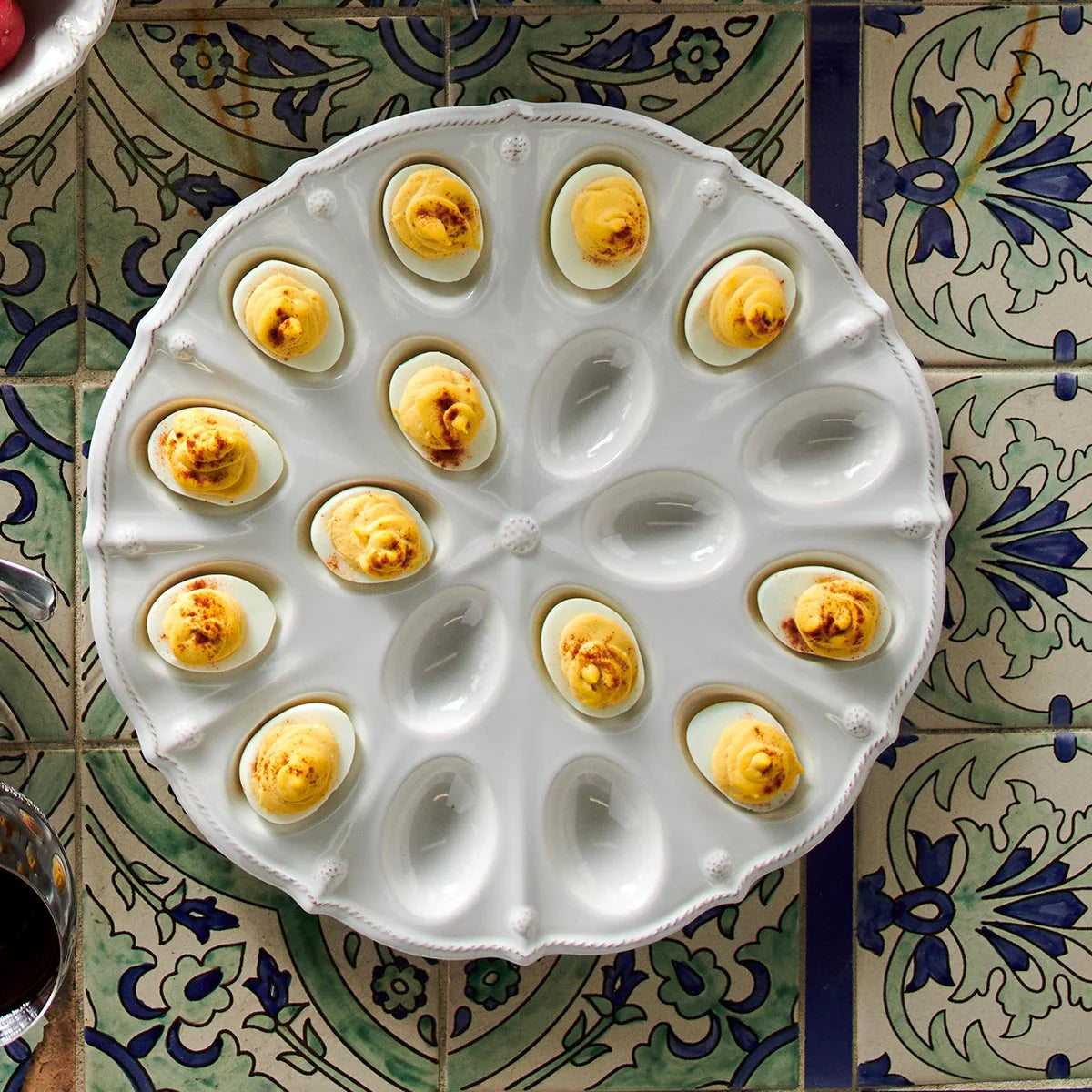Berry & Thread 13" Deviled Egg Platter - Whitewash