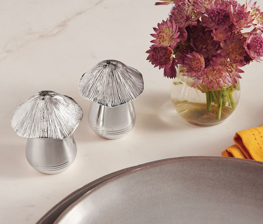 Heidi Silver Mushroom Salt & Pepper Boxed Set