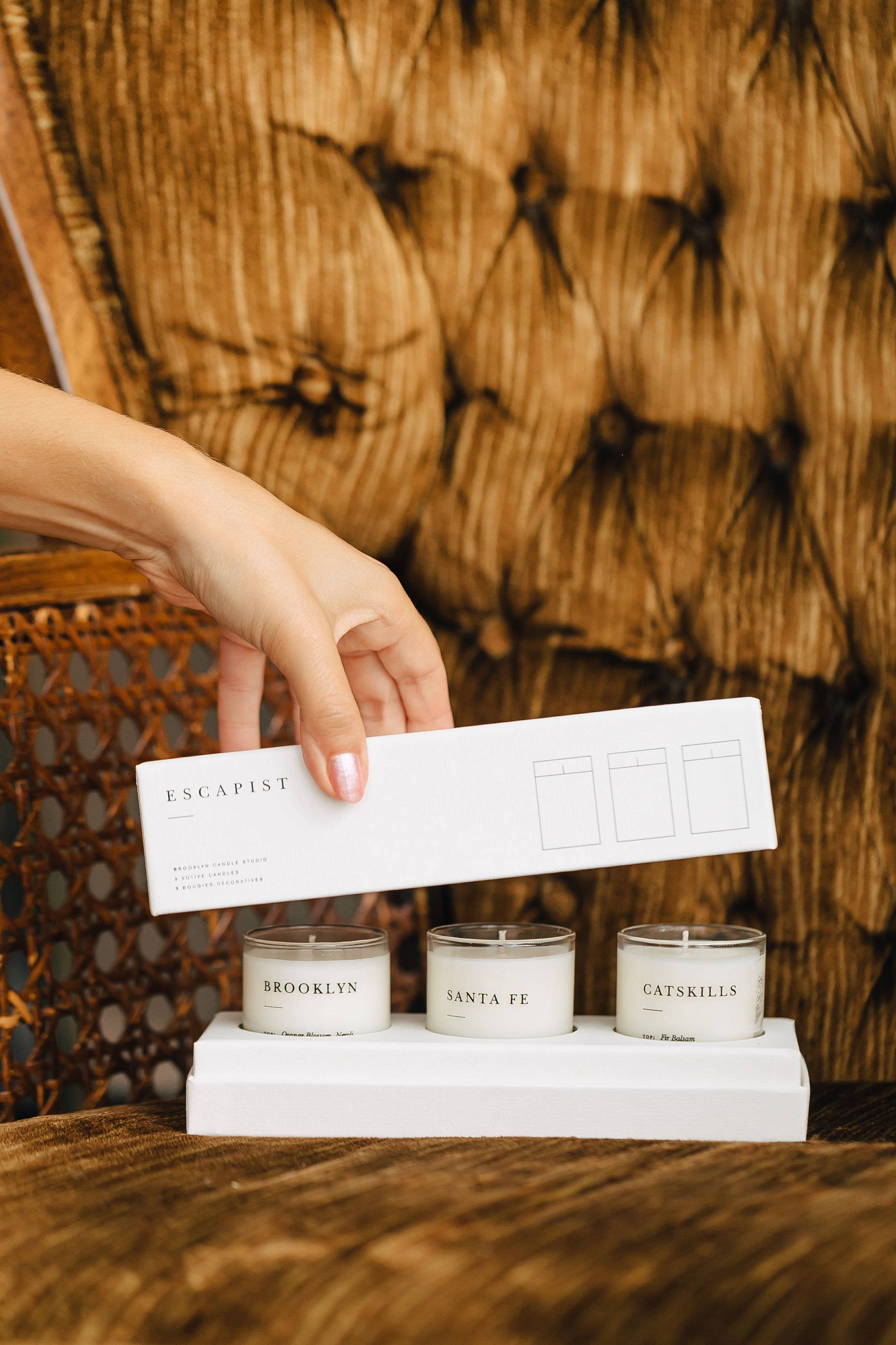 Brooklyn Candle Studio - Mini Candle Gift Set -  Smoke + Woods