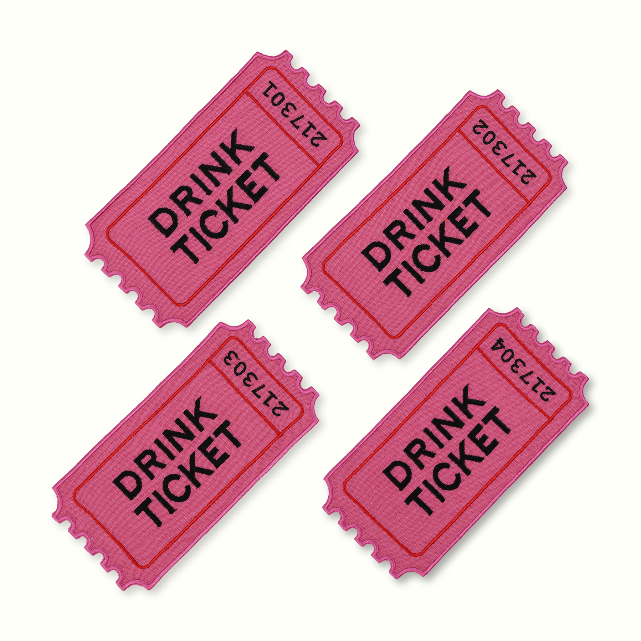 Drink Ticket Cocktail Napkins Set of 4