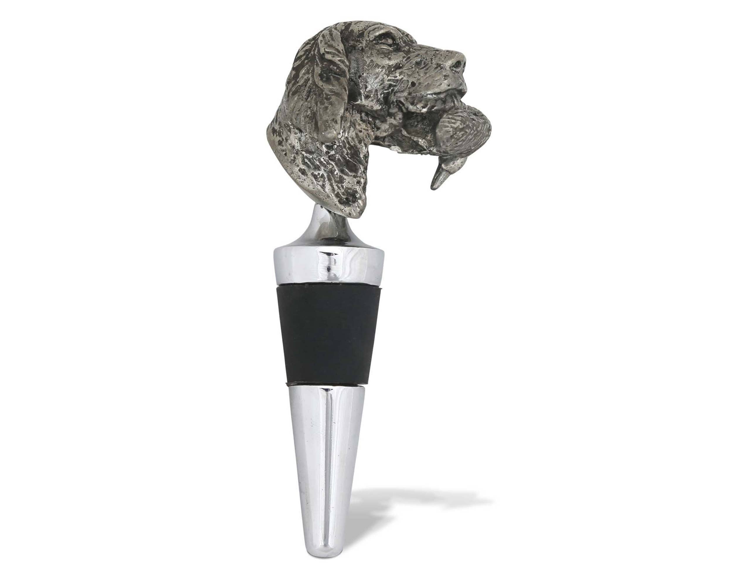 Pewter Bottle Stopper - Labrador & Duck