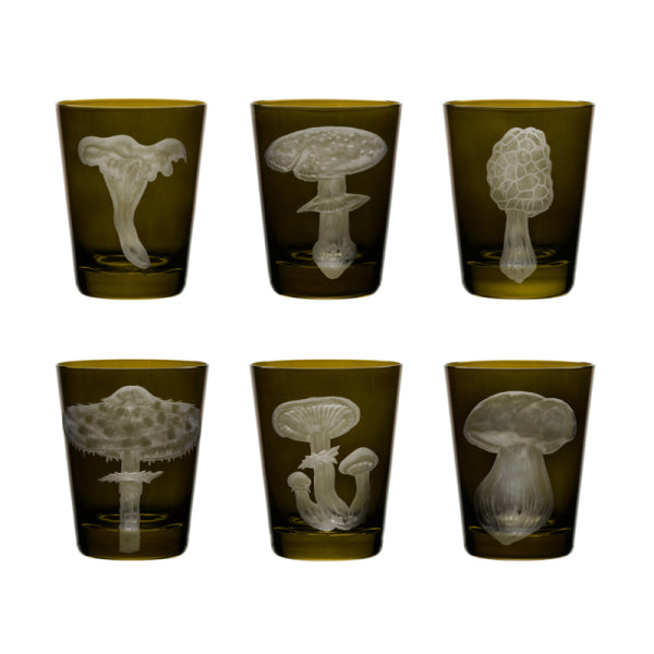 Mushroom Collection Set of 6 Tumblers