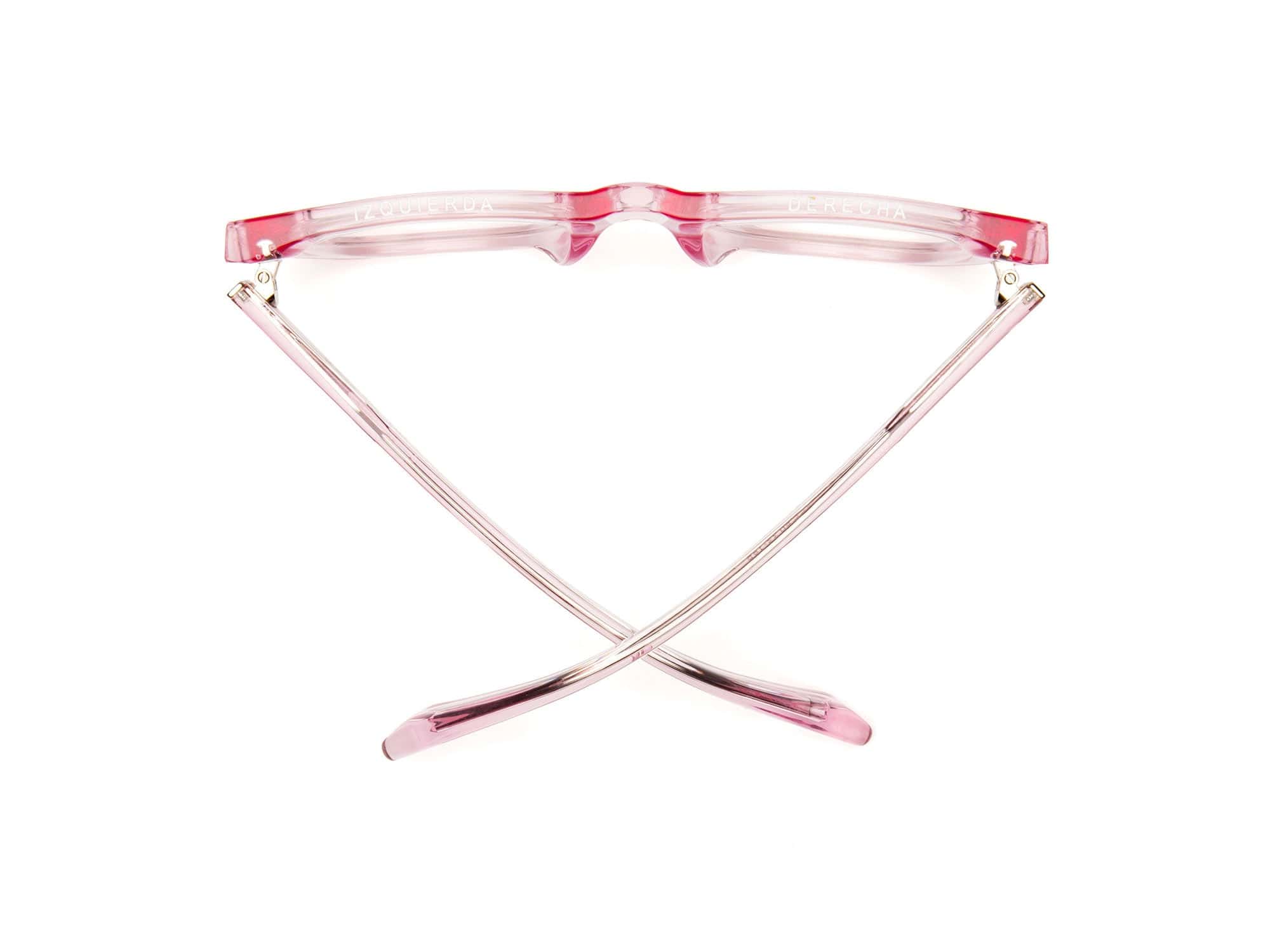 D28 Reading Glasses - Polished Clear Pink
