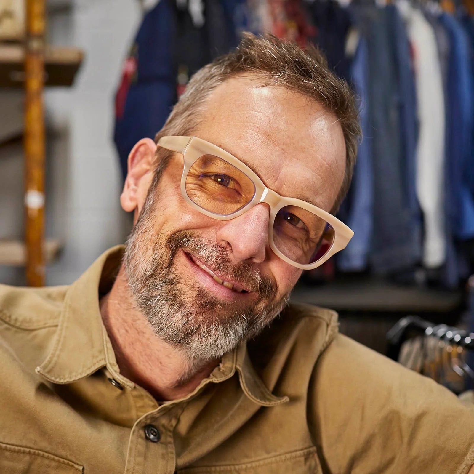 Miklos Reading Glasses - Polished Bone
