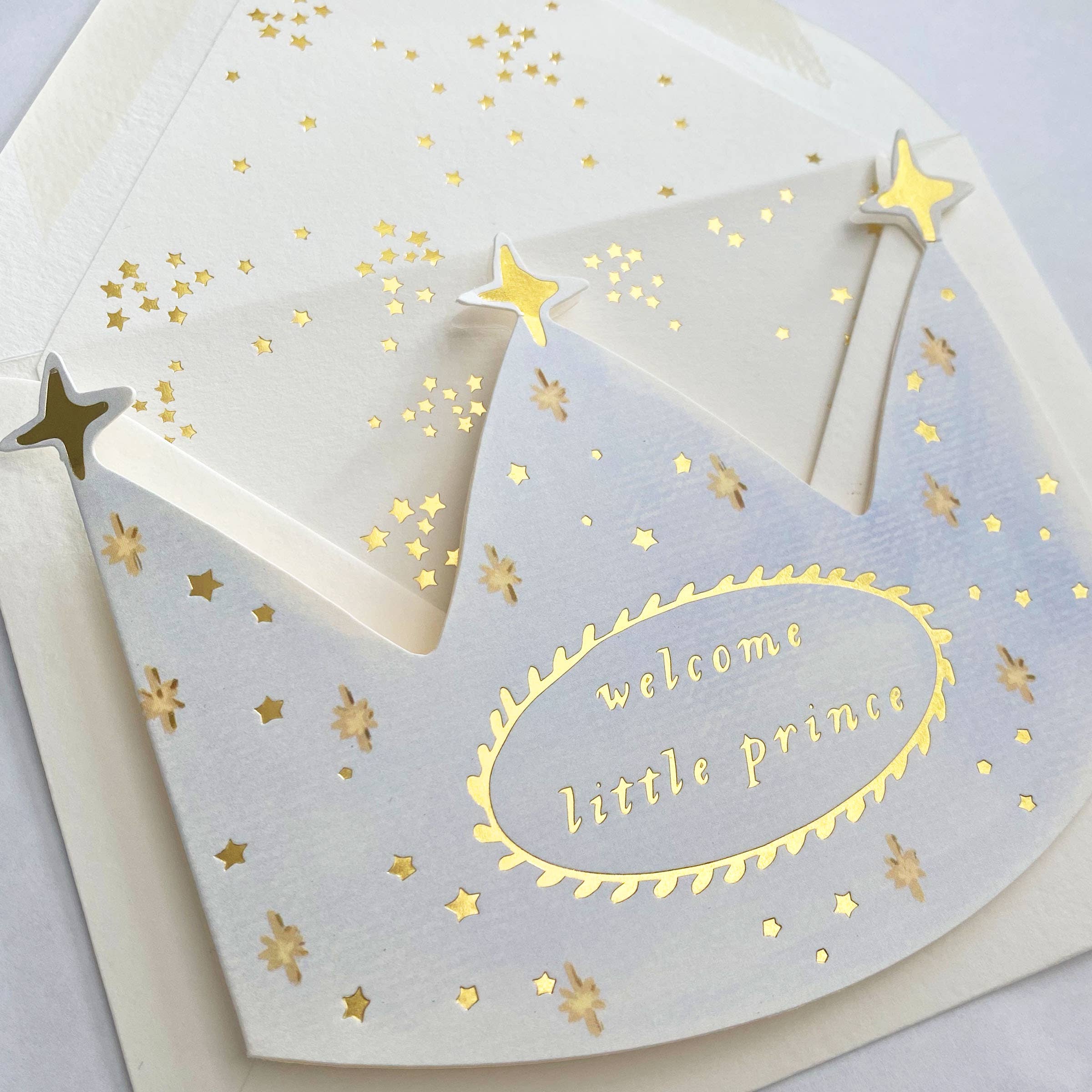 Welcome Little Prince Crown Baby Card