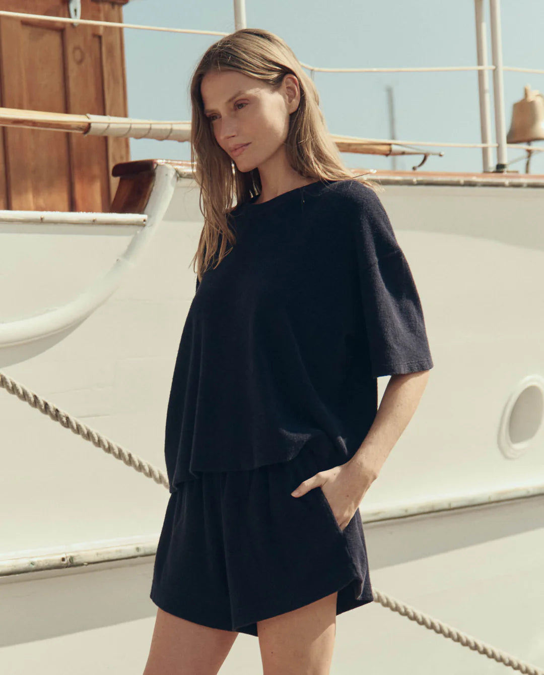 The Micro Terry Swing Short - Navy