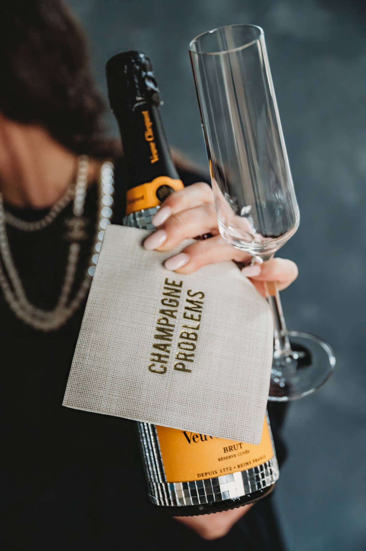 No Reservations - Champagne Problems Disposable Cocktail Napkins –Luxury Party