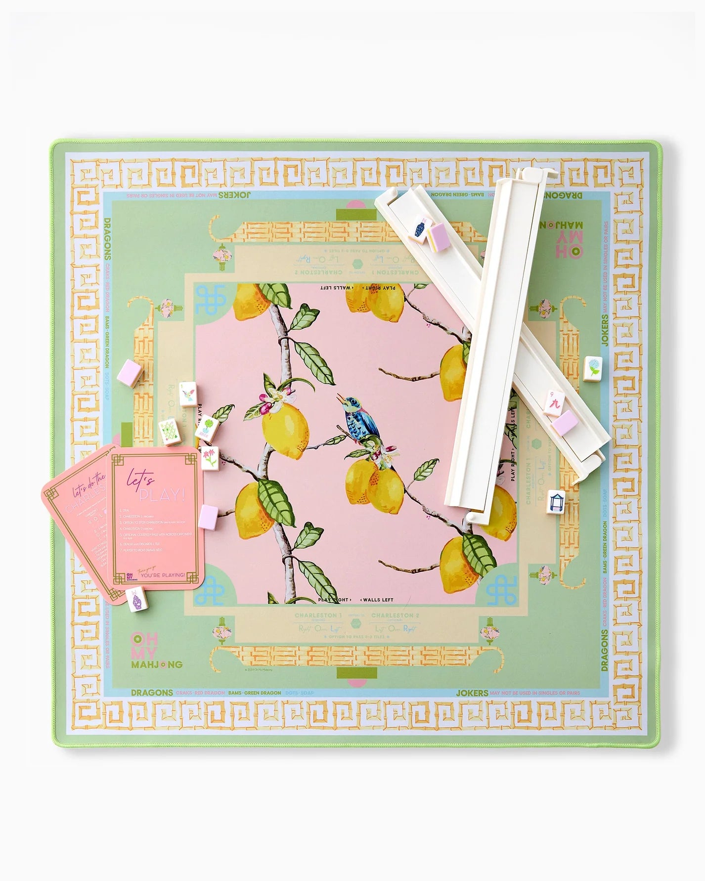 Mahjong Mat - Citrus Song Bird