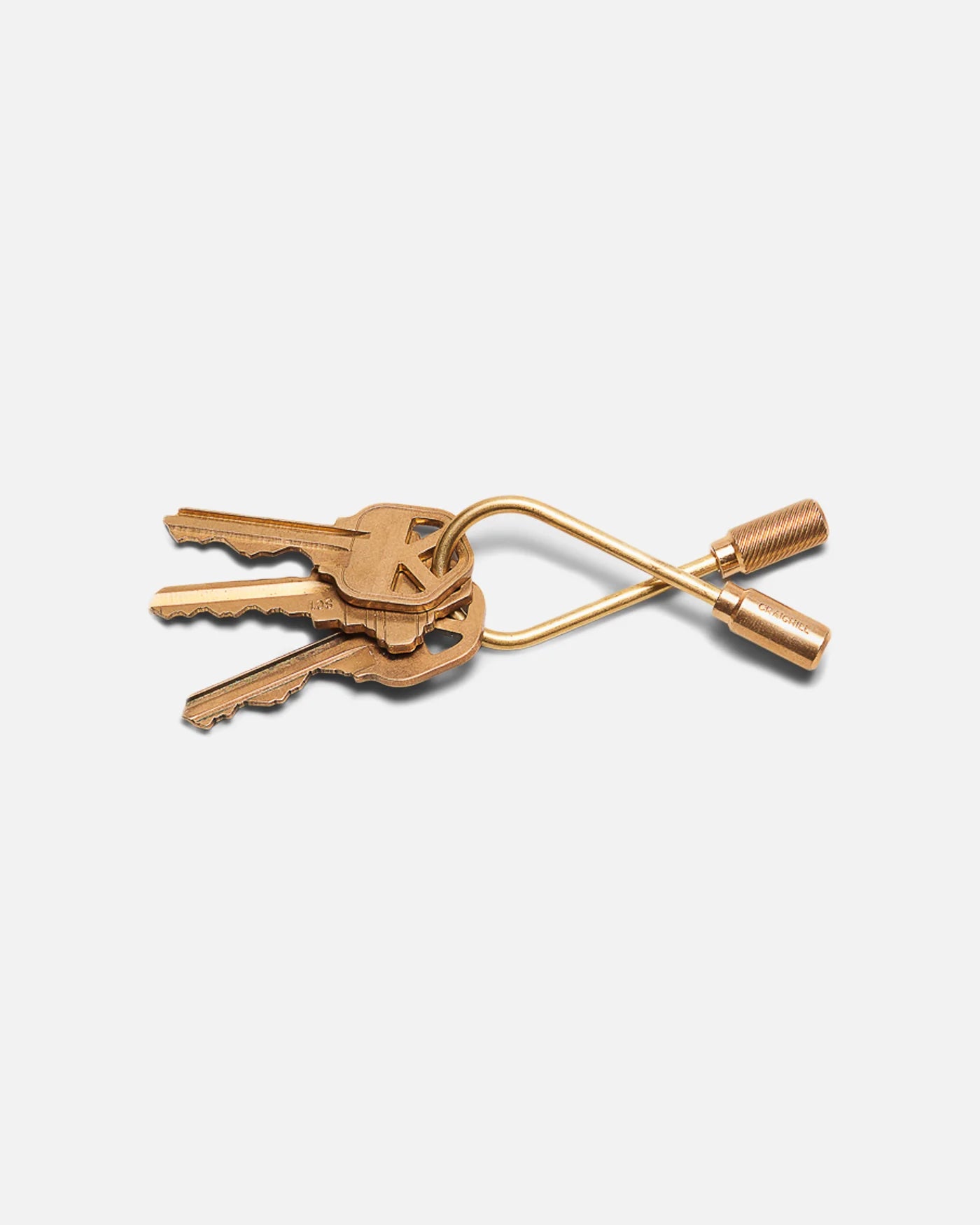 Closed Helix Key Ring - Brass